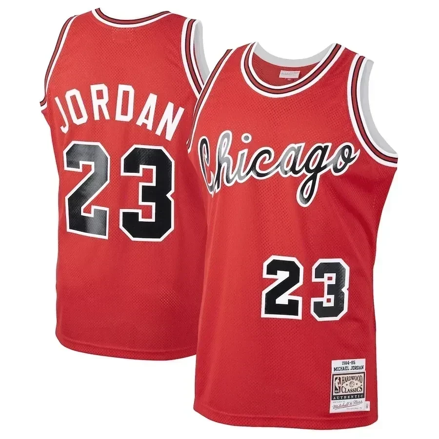 Michael Jordan Chicago Bulls Mitchell & Ness 1984-85 Hardwood Classics Rookie Basketball Jersey - Red - JS158 