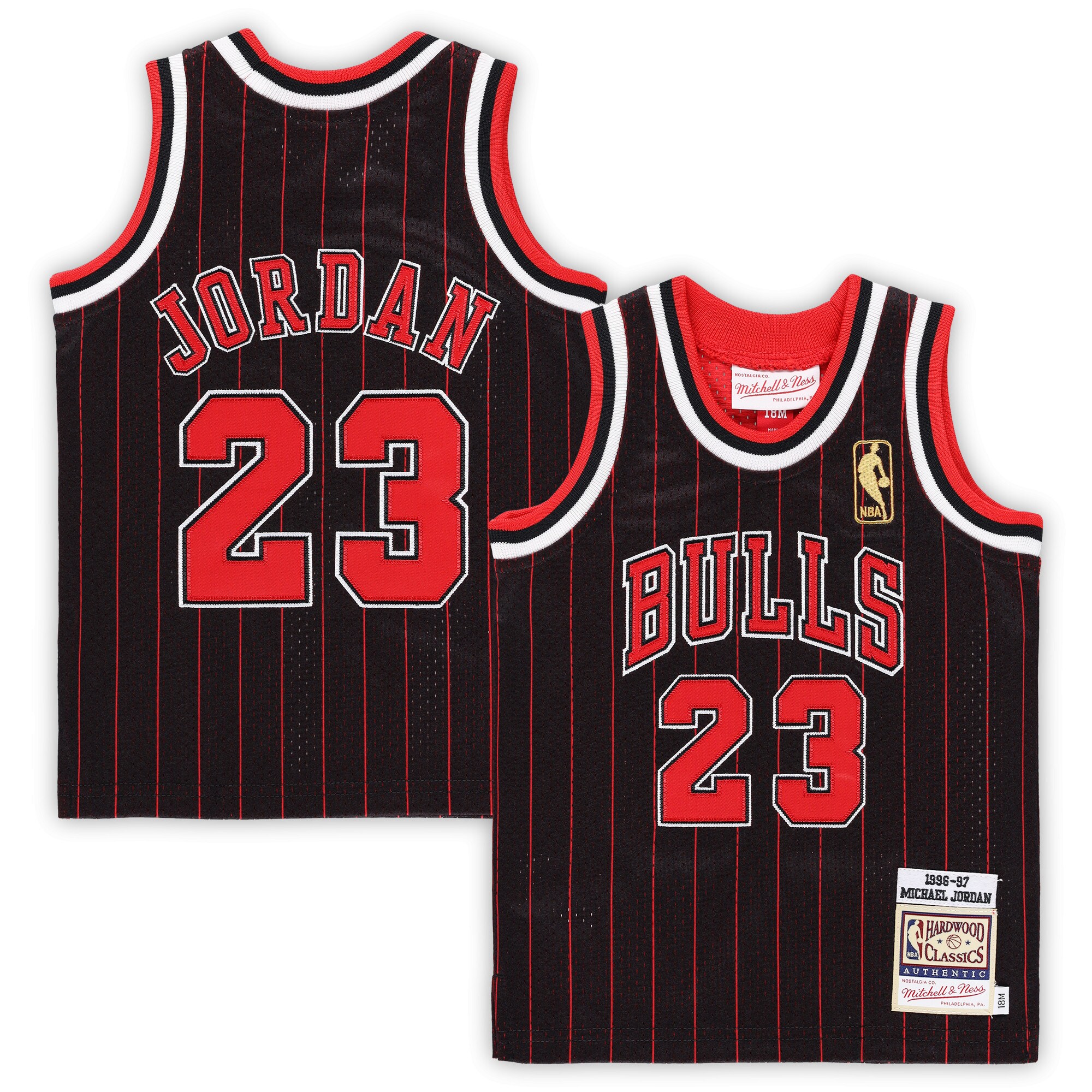 Michael Jordan Chicago Bulls Mitchell & Ness Infant 1996/97 Hardwood Classics Authentic Basketball Jersey - Black