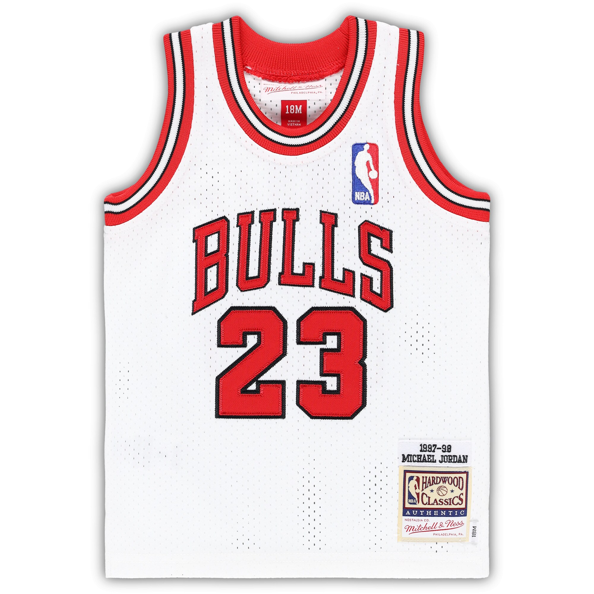 Alternative view of Michael Jordan Chicago Bulls Mitchell & Ness Infant 1997/98 Hardwood Classics Authentic Basketball Jersey - White