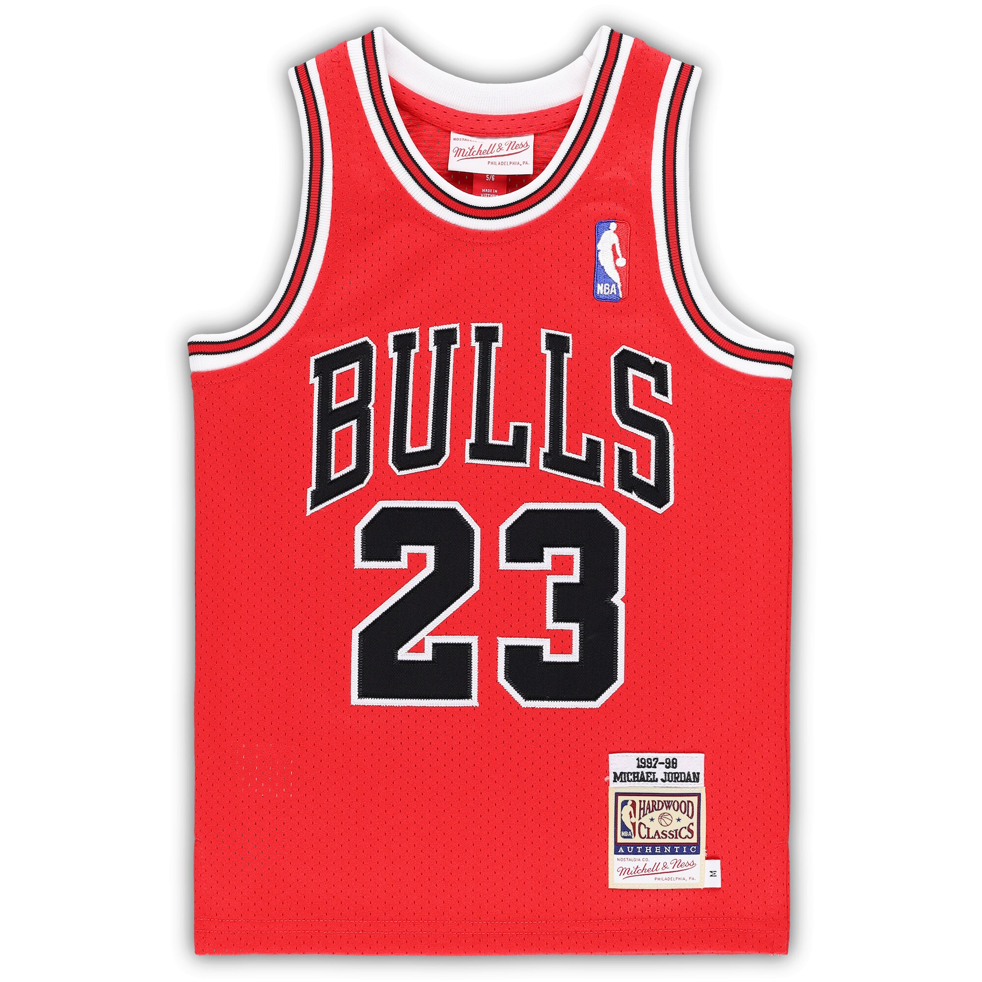Alternative view of Michael Jordan Chicago Bulls Mitchell & Ness Preschool 1997/98 Hardwood Classics Authentic Basketball Jersey - Red