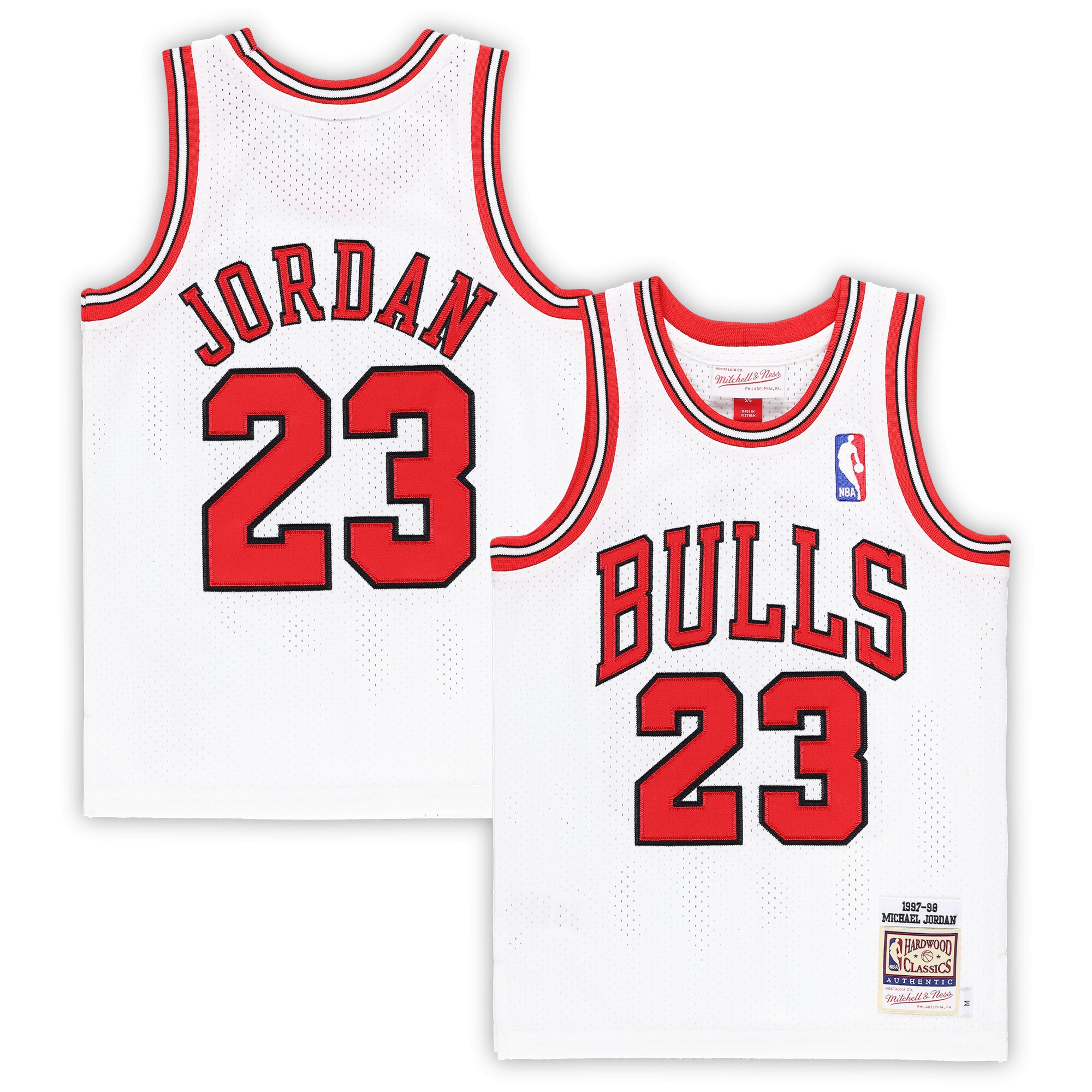 Michael Jordan Chicago Bulls Mitchell & Ness Preschool 1997/98 Hardwood Classics Authentic Basketball Jersey - White