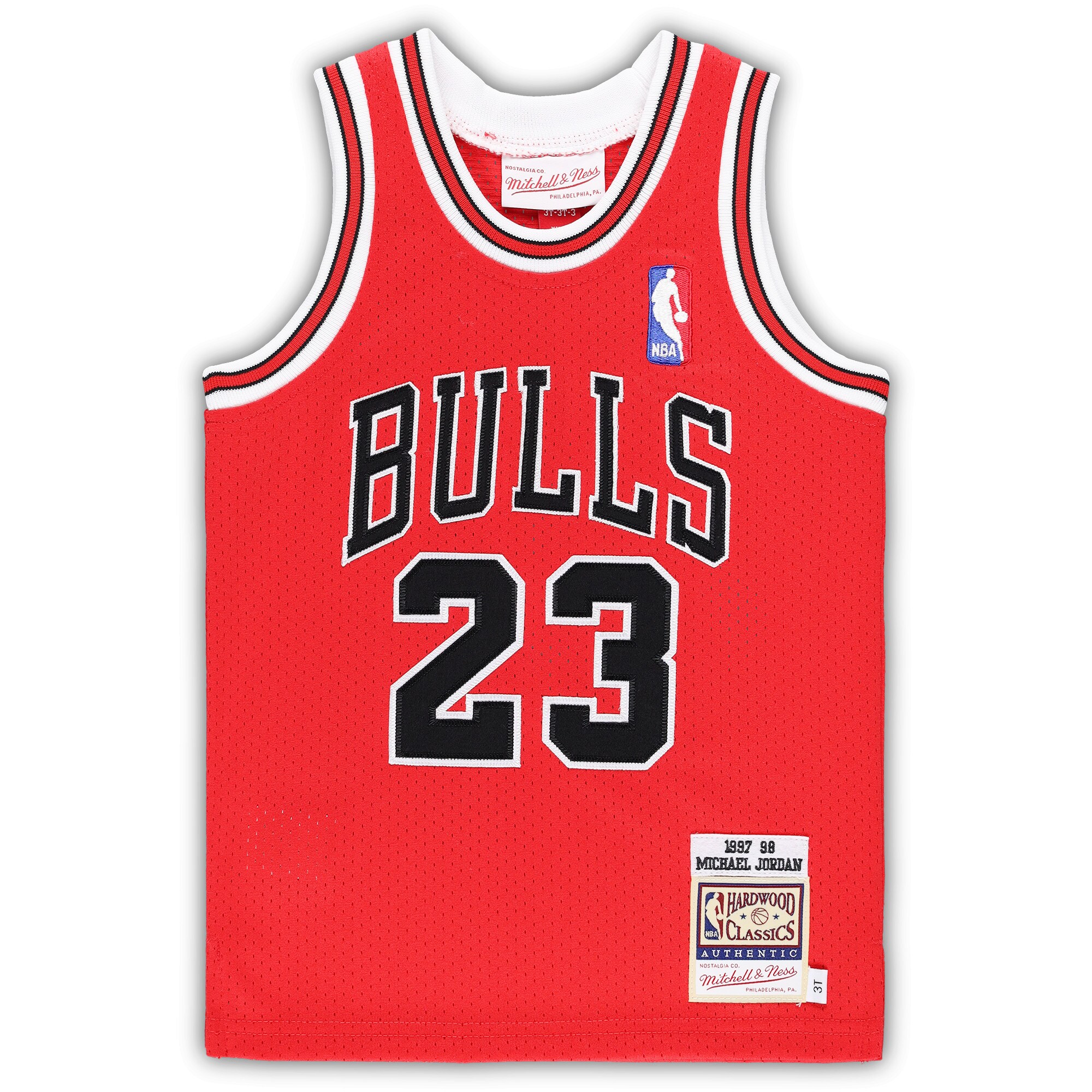 Alternative view of Michael Jordan Chicago Bulls Mitchell & Ness Toddler 1997/98 Hardwood Classics Authentic Basketball Jersey - Red