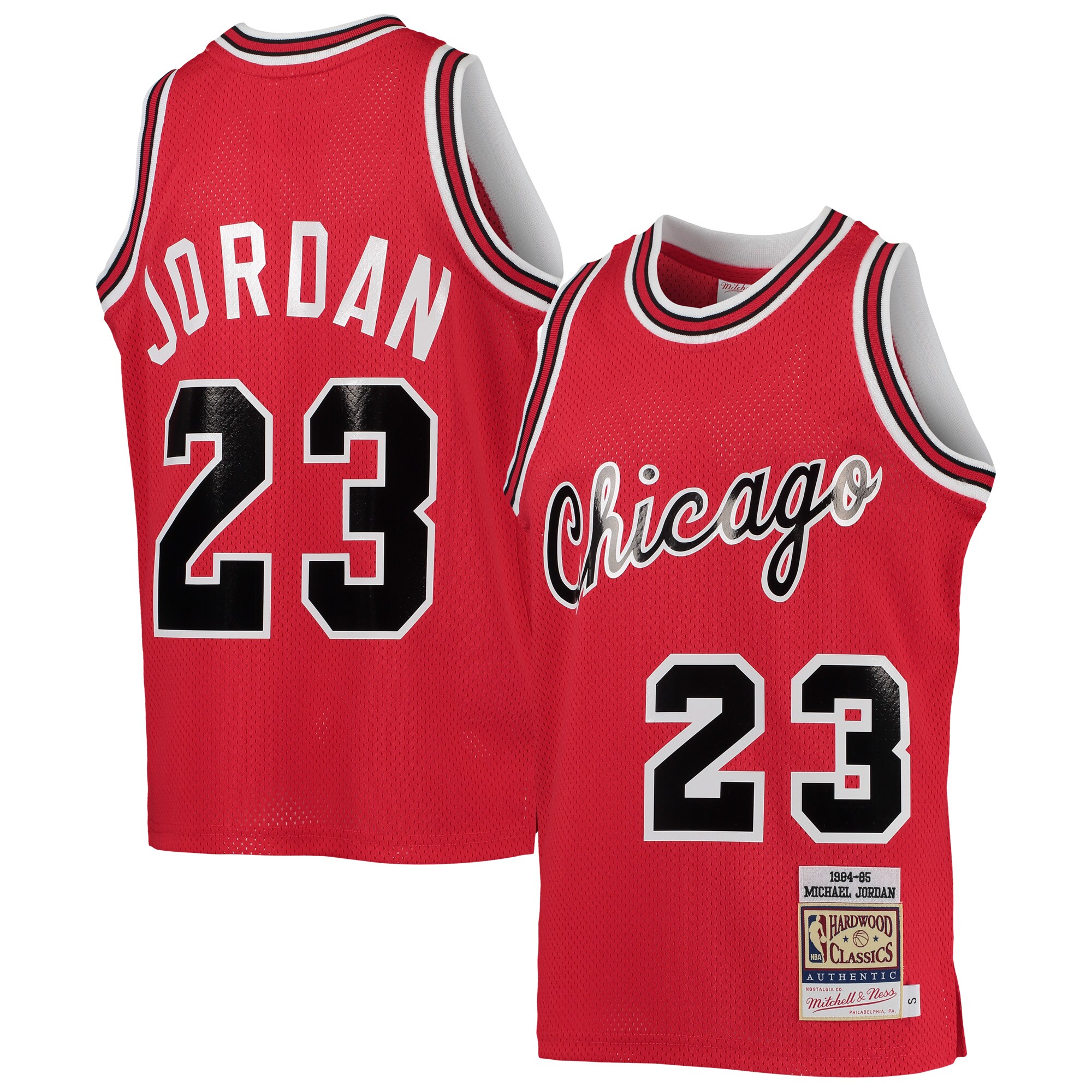 Michael Jordan Chicago Bulls Mitchell & Ness Youth 1984/85 Hardwood Classics Authentic Basketball Jersey - Red