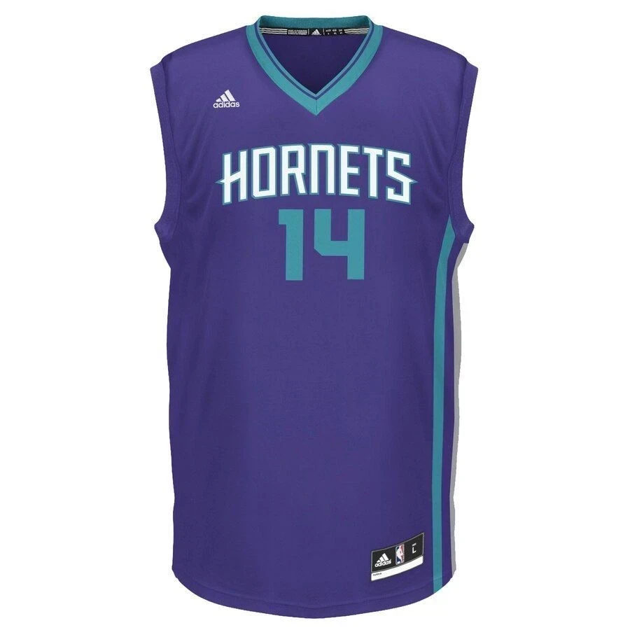Alternative view of Michael Kidd-gilchrist Charlotte Hornets Basketball Jersey - Purple - JS985 