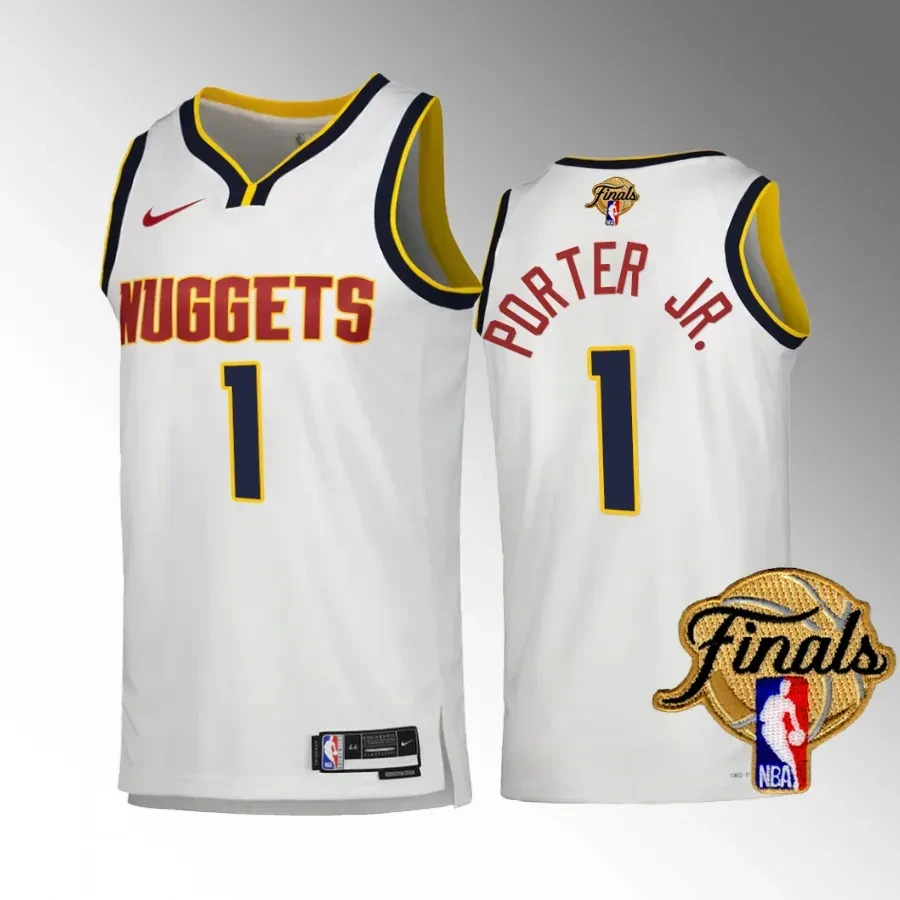 Michael Porter Jr. 1 Denver Nuggets 2023 NBA Finals Champions Edition Basketball Jersey - White - JS645 