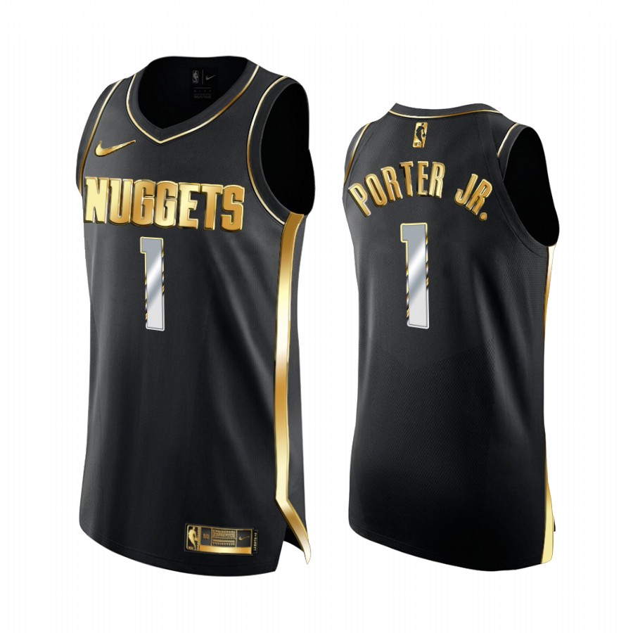 Michael Porter Jr. Denver Nuggets Black Golden 2020-21 Basketball Jersey