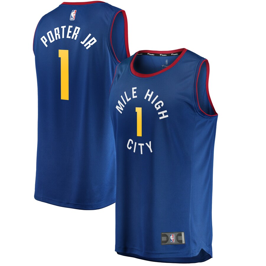 Michael Porter Jr. Denver Nuggets Fanatics Branded Fast Break Basketball Jersey - Statement Edition - Blue