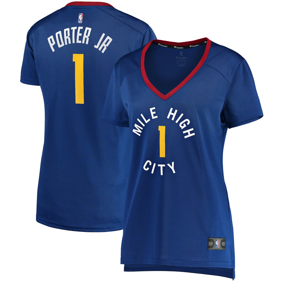 Michael Porter Jr. Denver Nuggets Fanatics Branded Women's Fast Break Player Basketball Jersey - Statement Edition - Blue