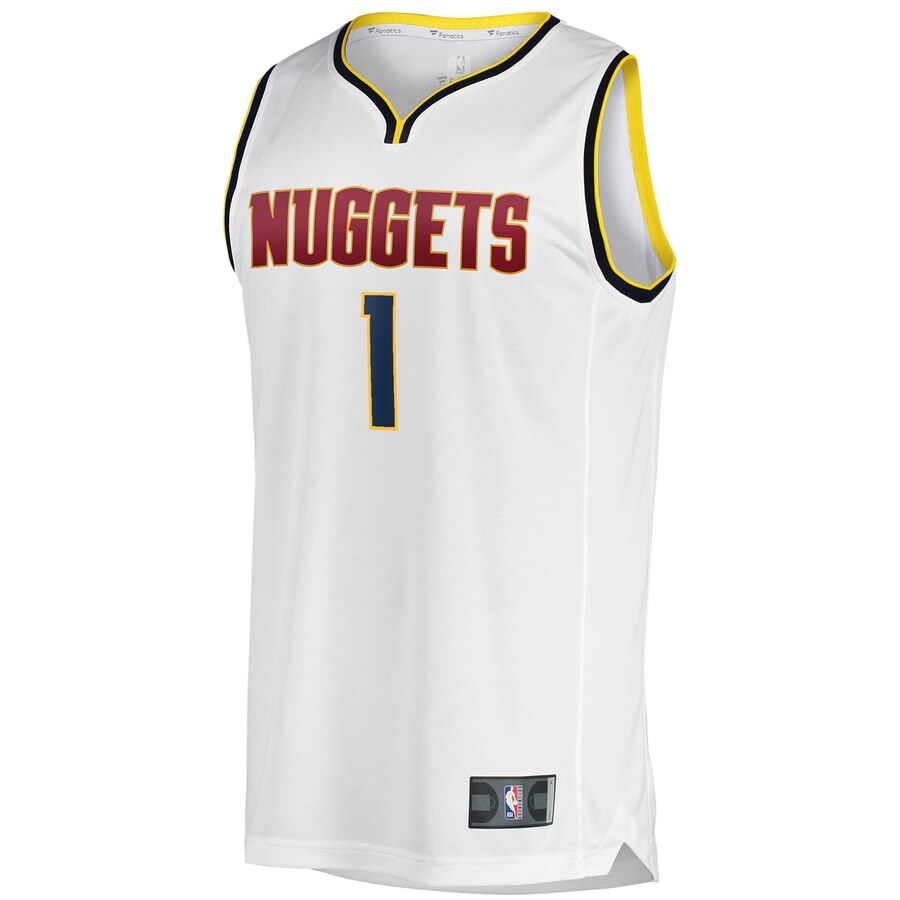 Alternative view of Michael Porter Jr. Denver Nuggets Fanatics Branded Youth Fast Break Player Basketball Jersey - Association Edition - White