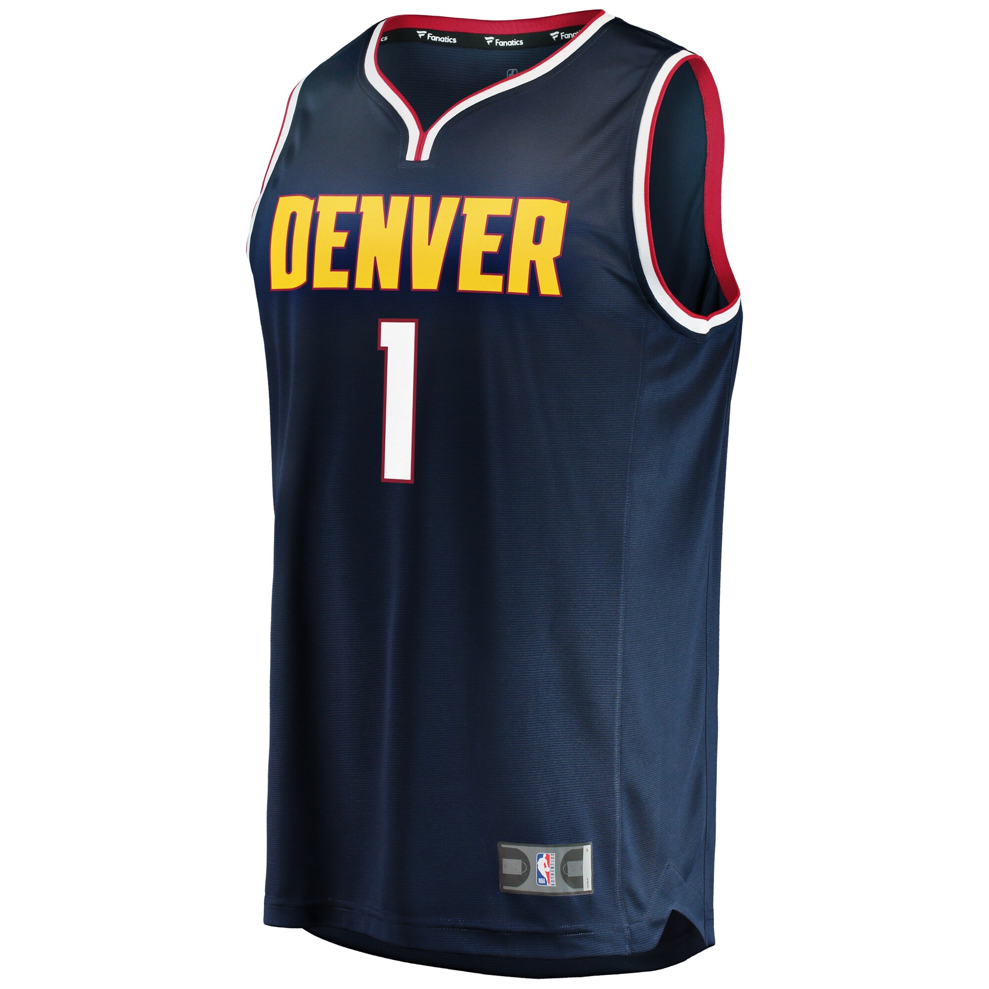 Alternative view of Michael Porter Jr. Denver Nuggets Fanatics Fast Break Replica Basketball Jersey - Icon Edition - Blue