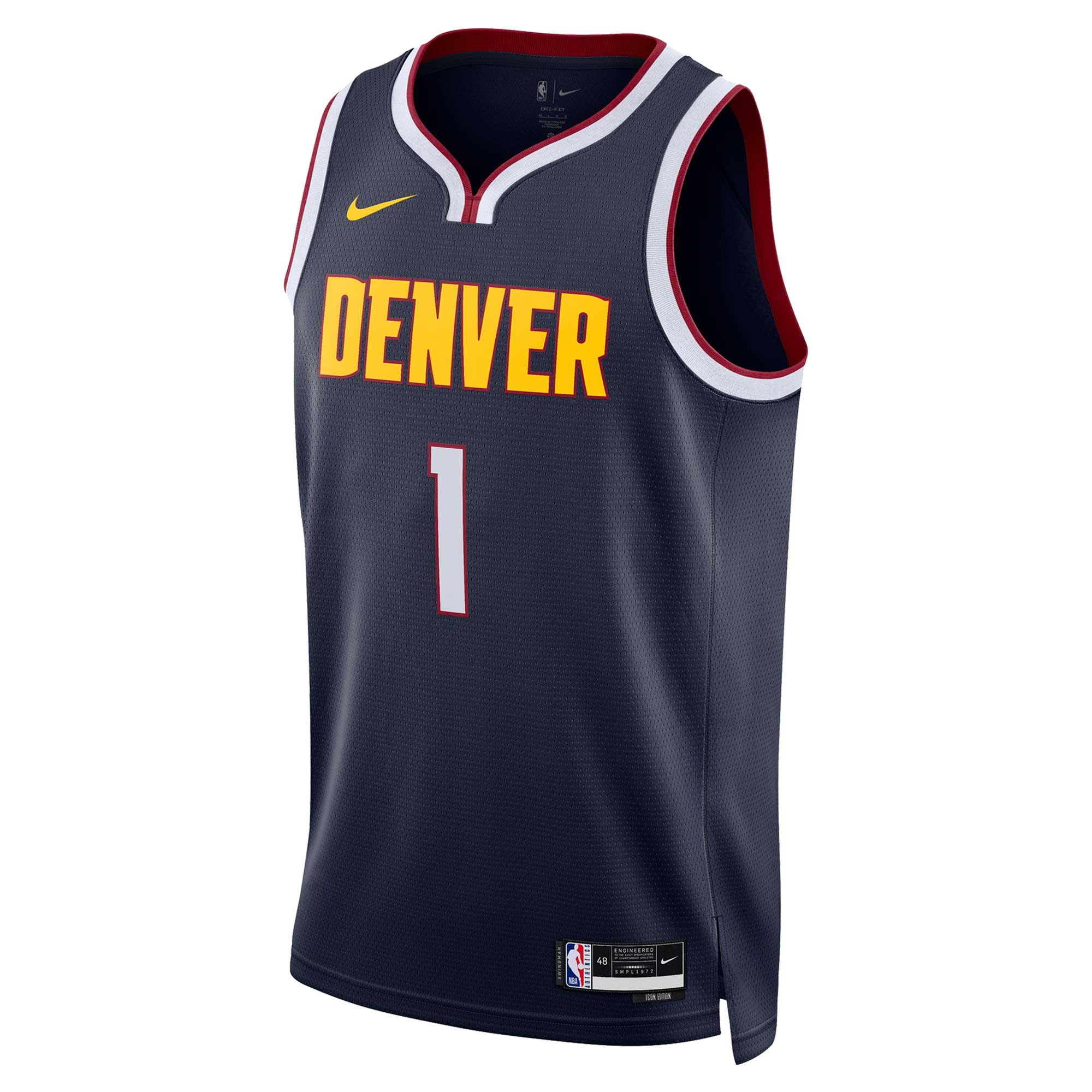 Alternative view of Michael Porter Jr. Denver Nuggets Unisex Swingman Basketball Jersey - Icon Edition - Navy