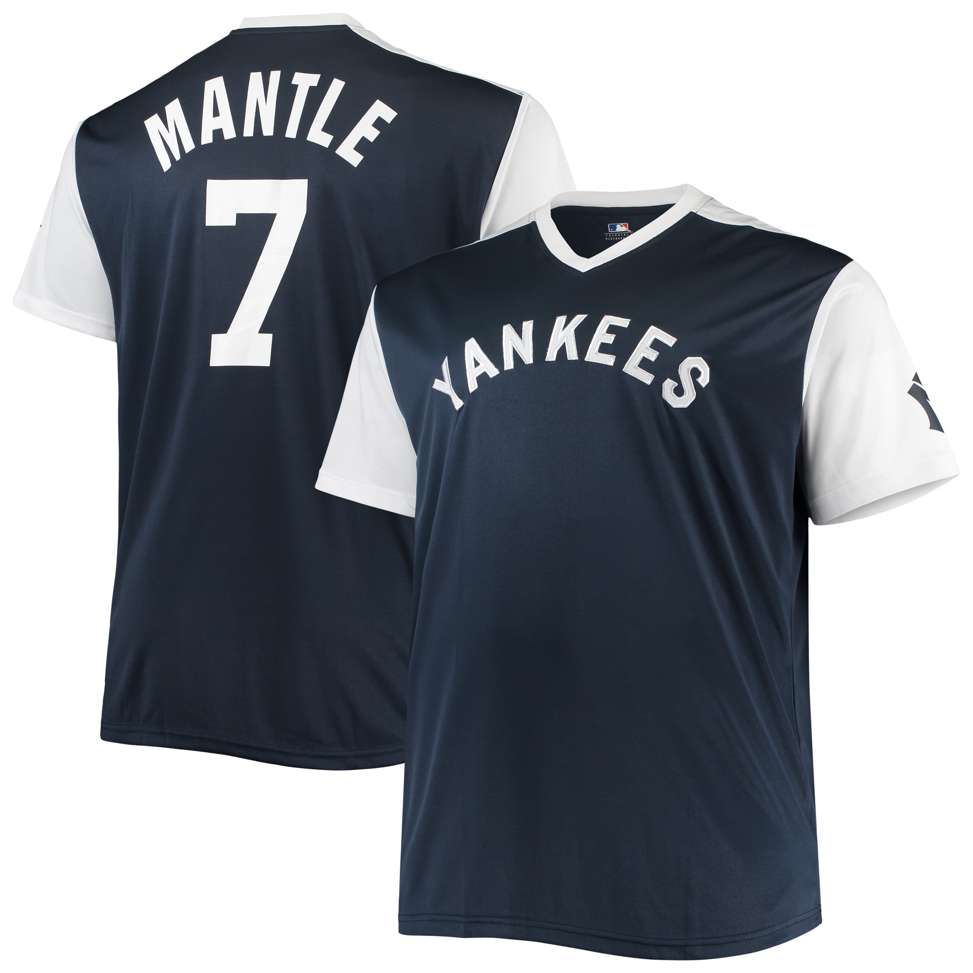 Mickey Mantle New York Yankees Cooperstown Collection Player Replica Baseball Jersey - Navy/white