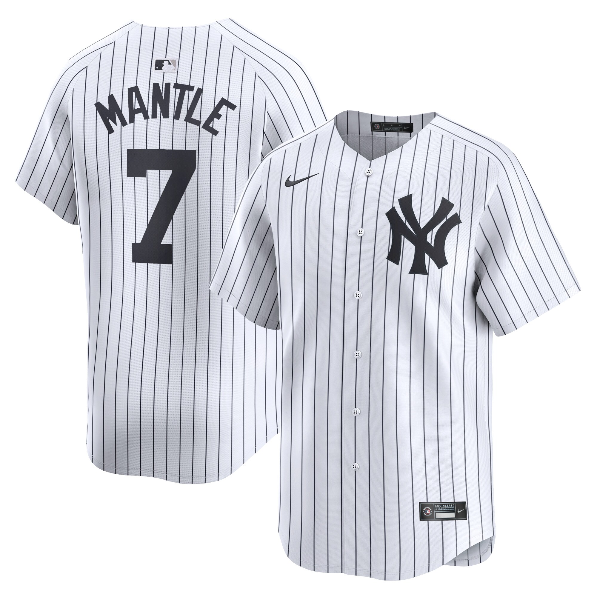 Mickey Mantle New York Yankees Home Limited Player Baseball Jersey - White