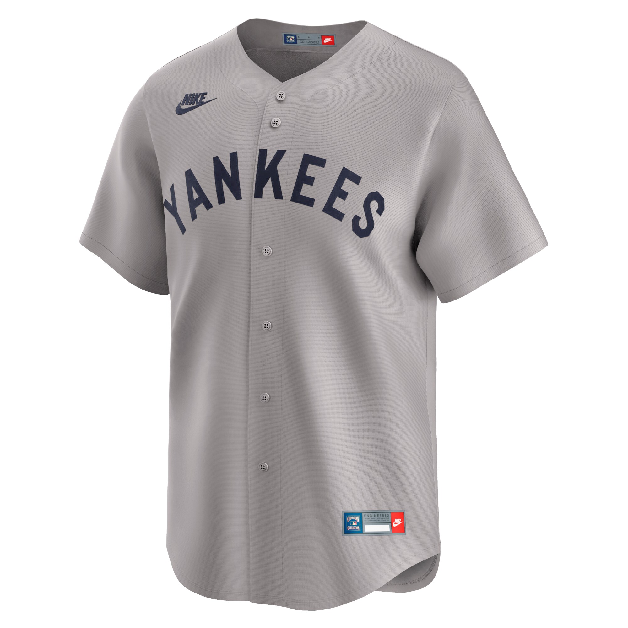 Alternative view of Mickey Mantle New York Yankees Throwback Cooperstown Collection Limited Baseball Jersey - Gray