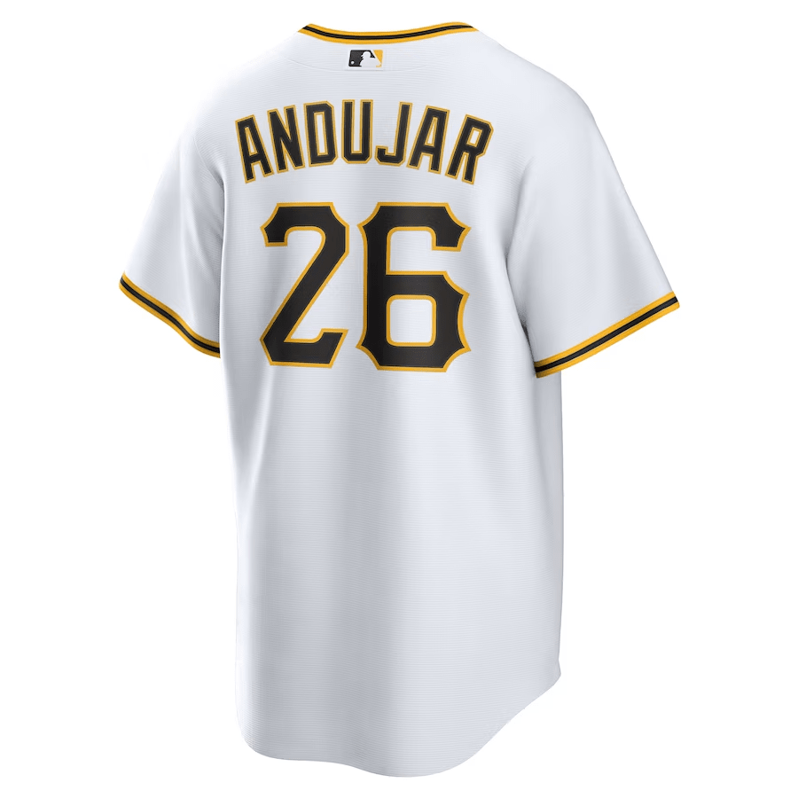 Alternative view of Miguel Andújar 26 Pittsburgh Pirates Home Men Jersey - White 