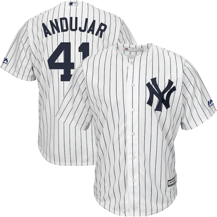 Miguel Andujar New York Yankees Majestic Home Official Cool Base Replica Player Baseball Jersey - White Color