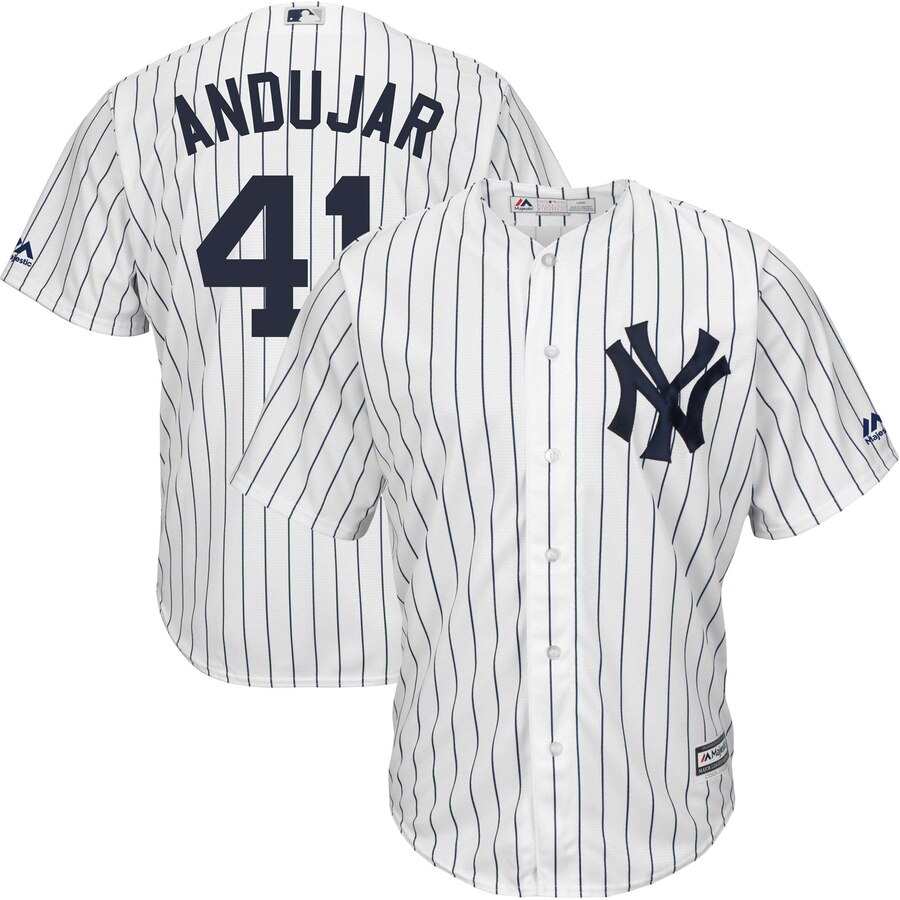 Miguel Andujar New York Yankees Majestic Home Official Cool Base Replica Player Baseball Jersey - White