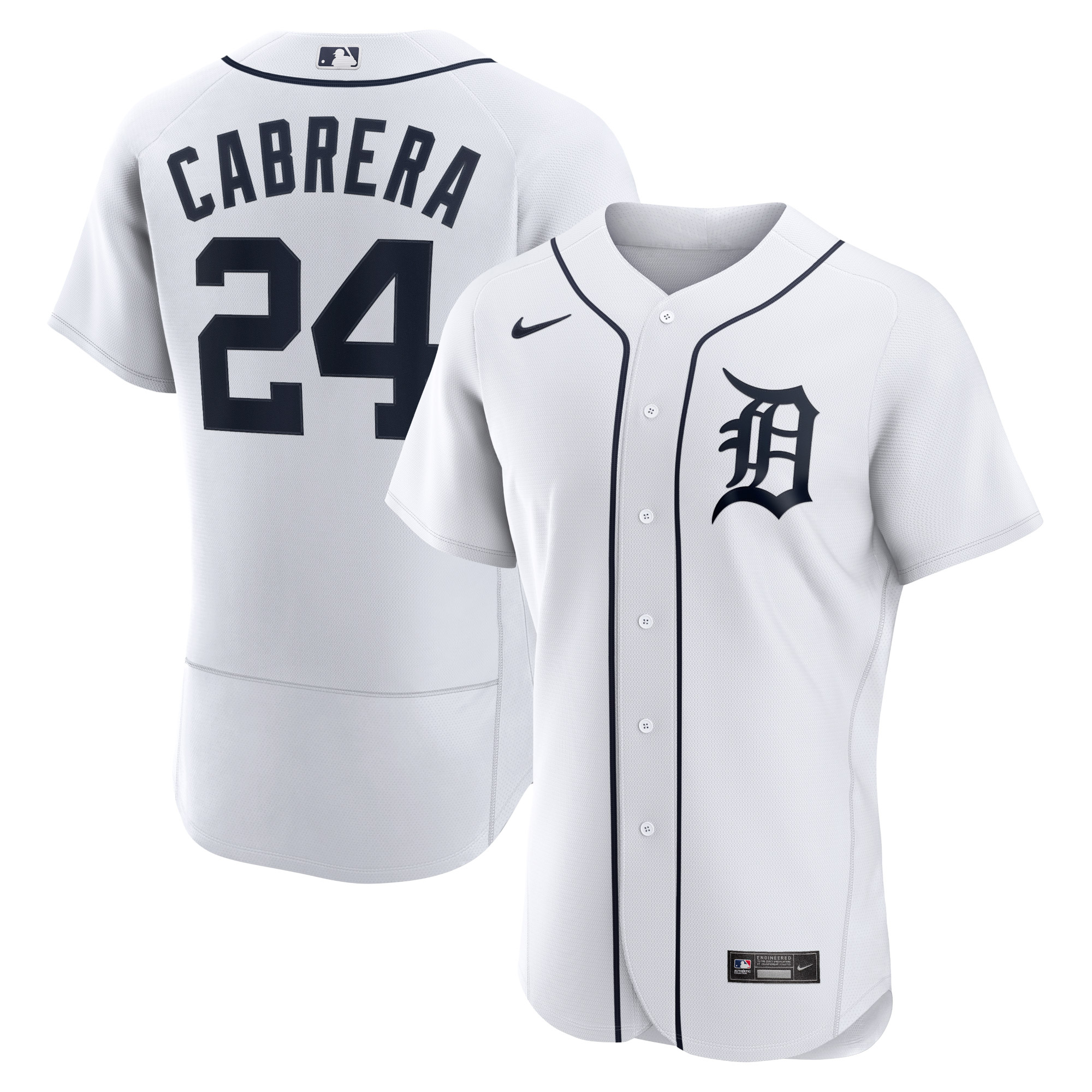 Miguel Cabrera Detroit Tigers Home Logo Authentic Player Jersey - White