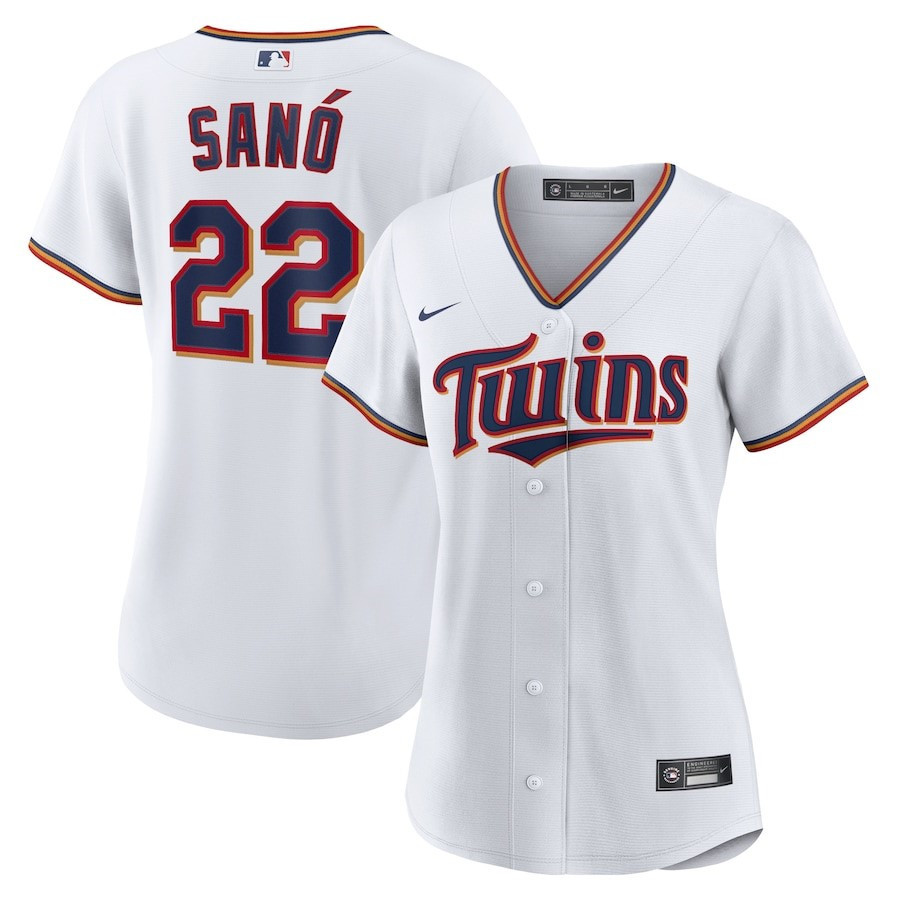 Miguel Sano 22 Minnesota Twins Women's Home Player Baseball Jersey - White 