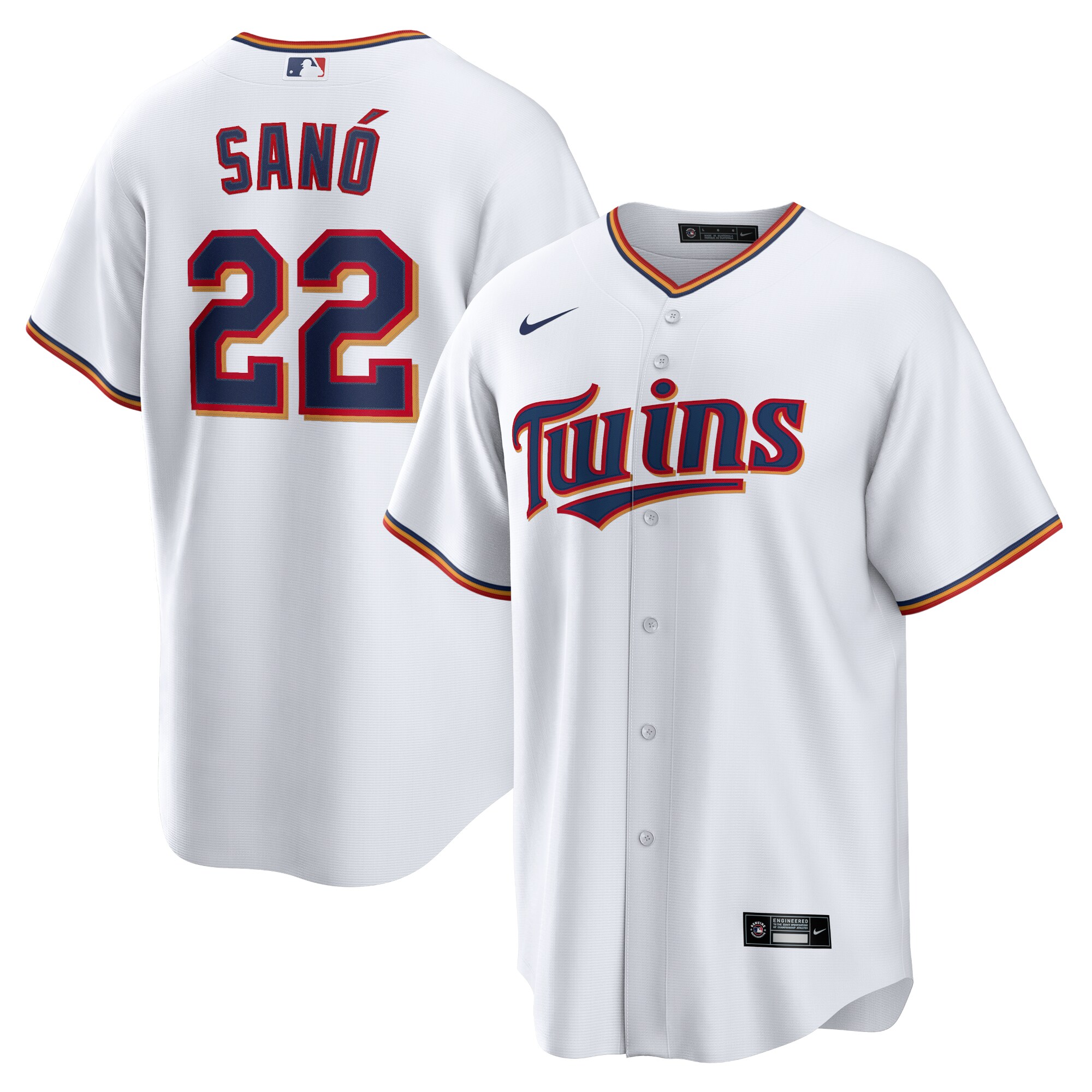 Miguel Sano Minnesota Twins Home Replica Player Name Baseball Jersey - White
