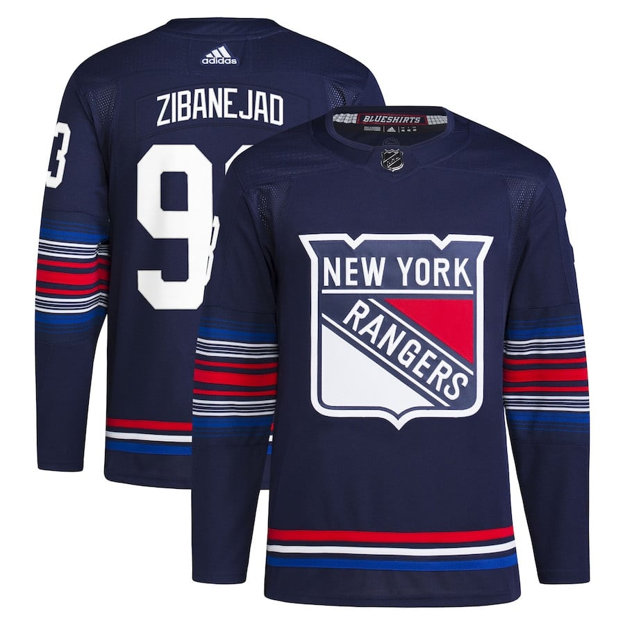 Mika Zibanejad 93 New York Rangers Alternate Primegreen Men Hockey Jersey - Navy - JS941 