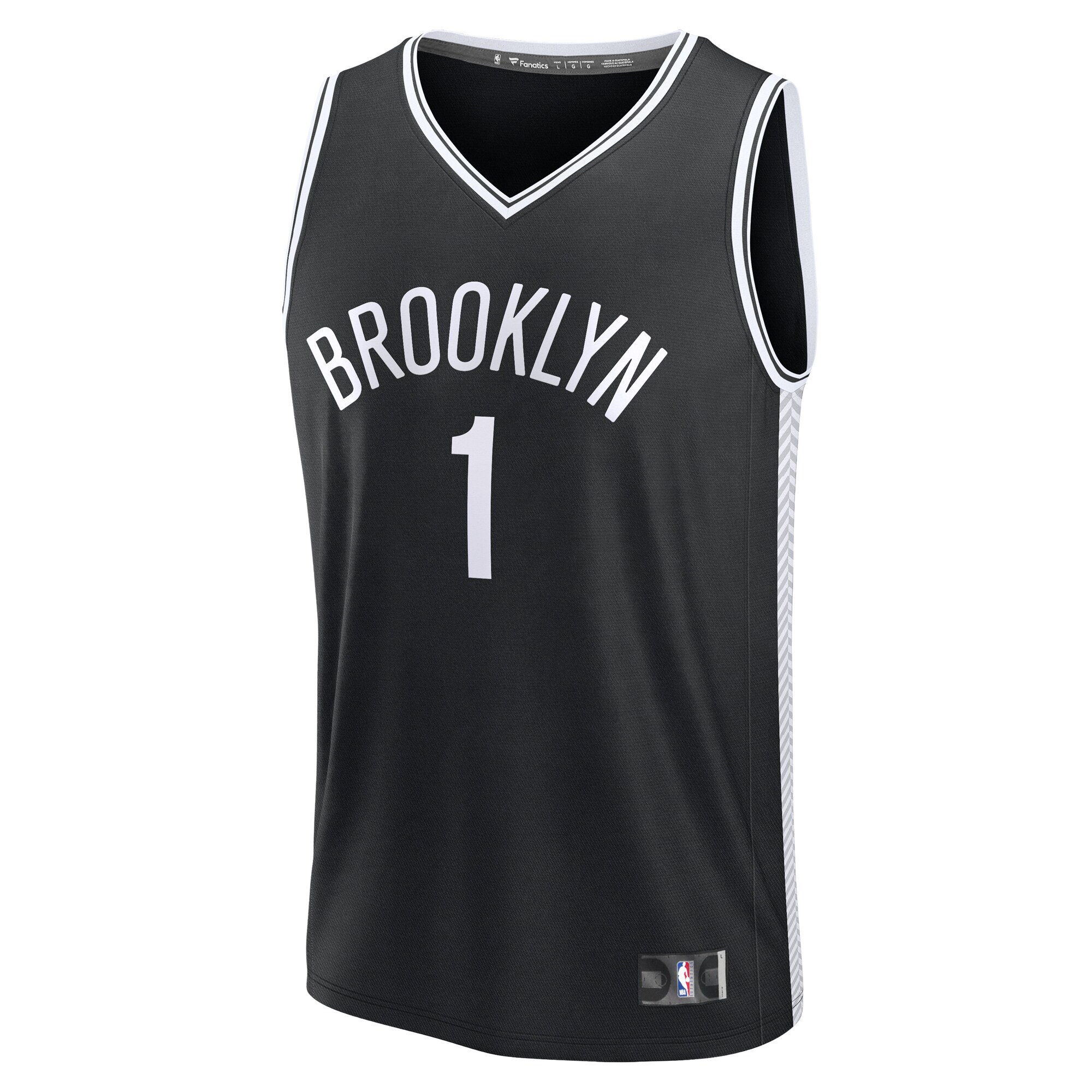 Alternative view of Mikal Bridges Brooklyn Nets Fanatics Youth Fast Break Player Jersey - Icon Edition - Black