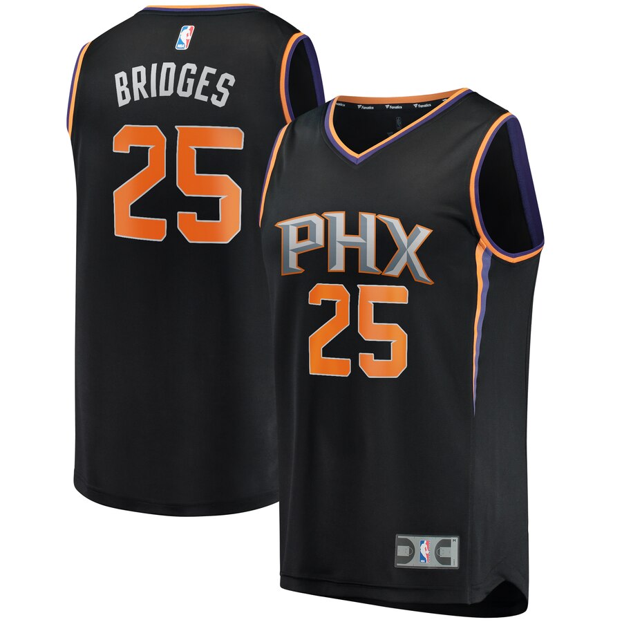 Mikal Bridges Phoenix Suns Fanatics Branded Fast Break Player Replica Jersey – Statement Edition – Black
