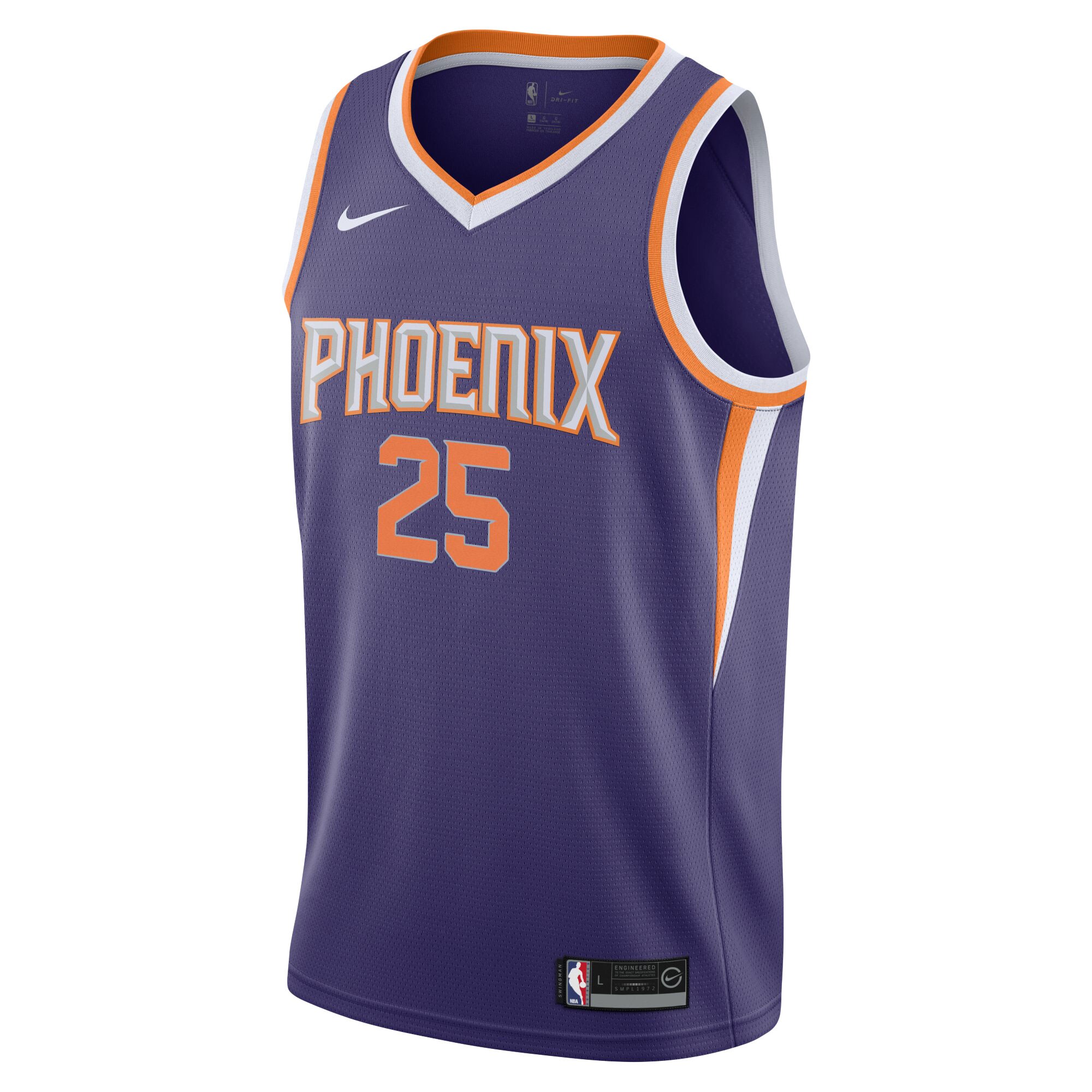 Alternative view of Mikal Bridges Phoenix Suns Youth Swingman Basketball Jersey - Icon Edition - Purple