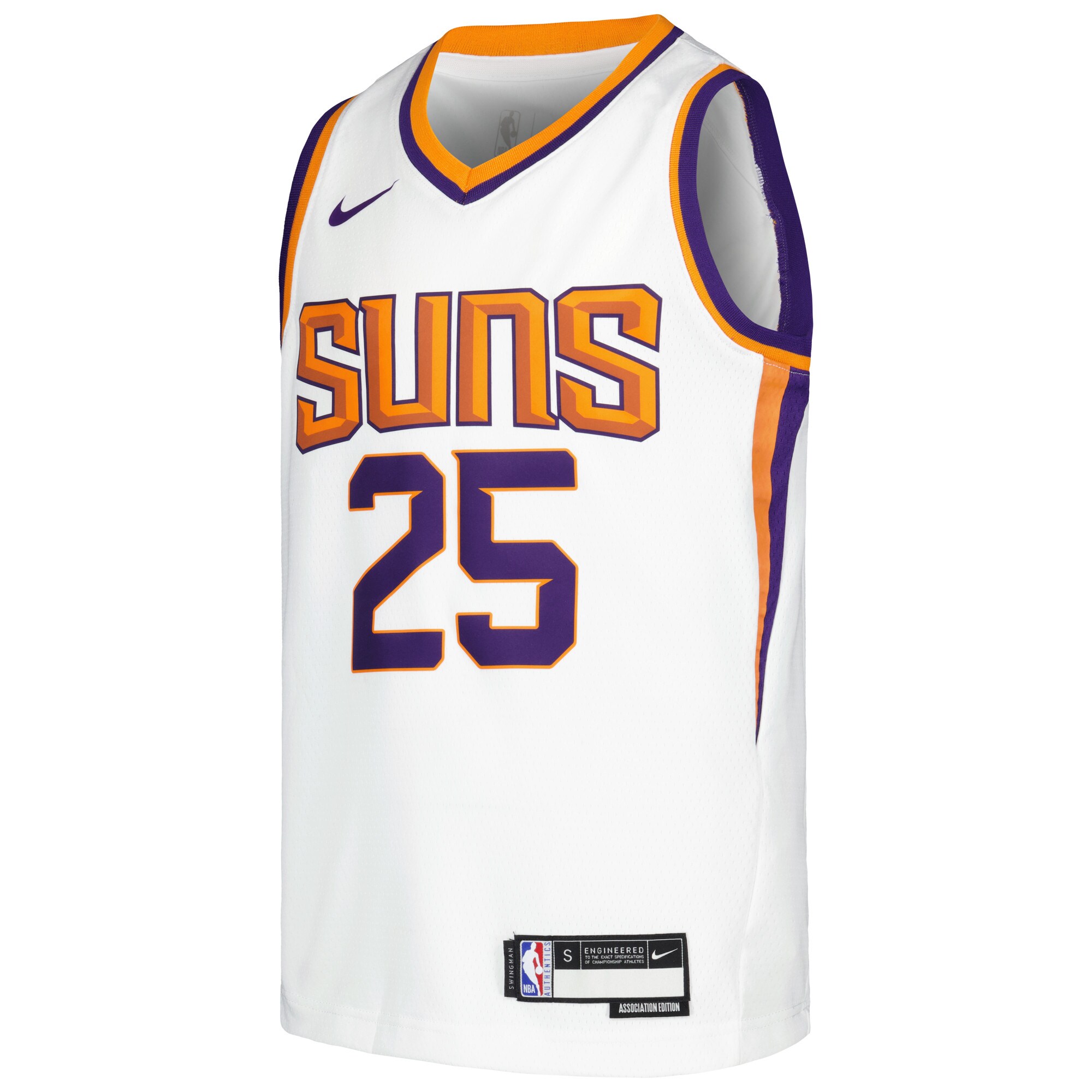 Alternative view of Mikal Bridges Phoenix Suns Youth Swingman Basketball Jersey -association Edition - White
