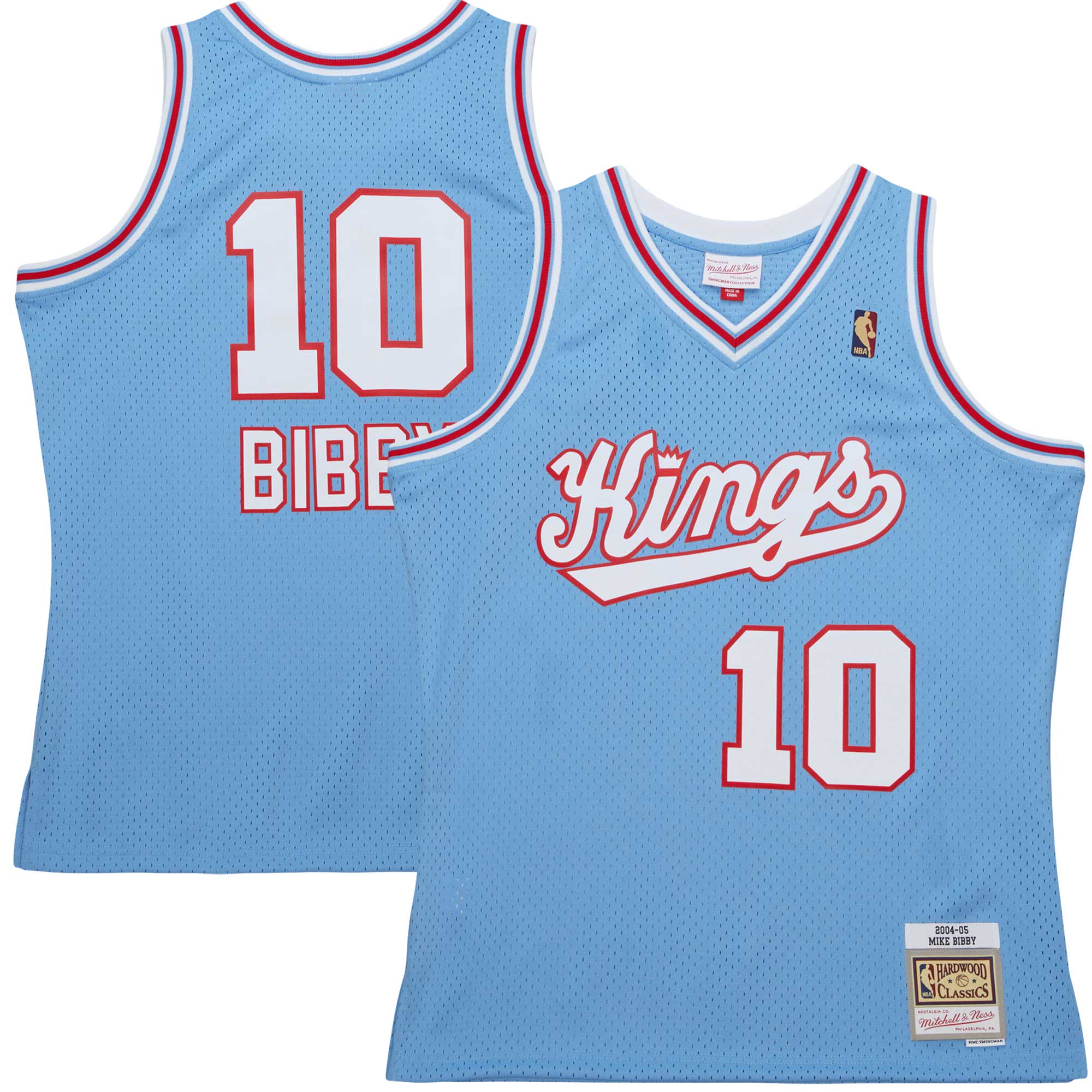 Mike Bibby Sacramento Kings Mitchell & Ness 2001/02 Hardwood Classics Swingman Basketball Jersey - Light Blue