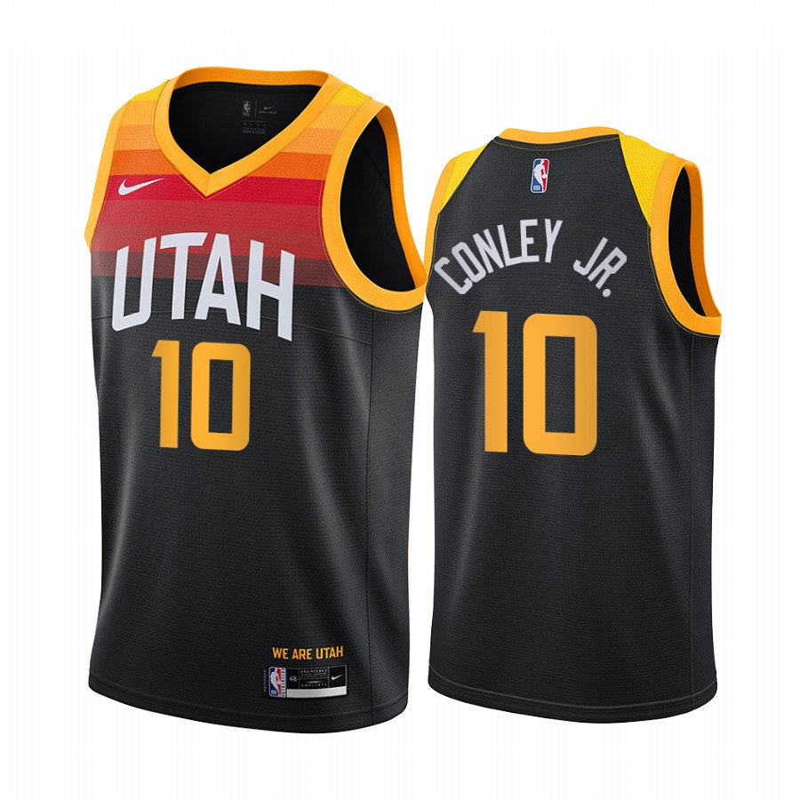 Mike Conley Jr. Utah Jazz 2020-21 Black City Basketball Jersey New Uniform