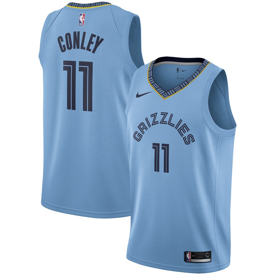 Mike Conley Memphis Grizzlies Replica Swingman Basketball Jersey - Statement Edition - Light Blue
