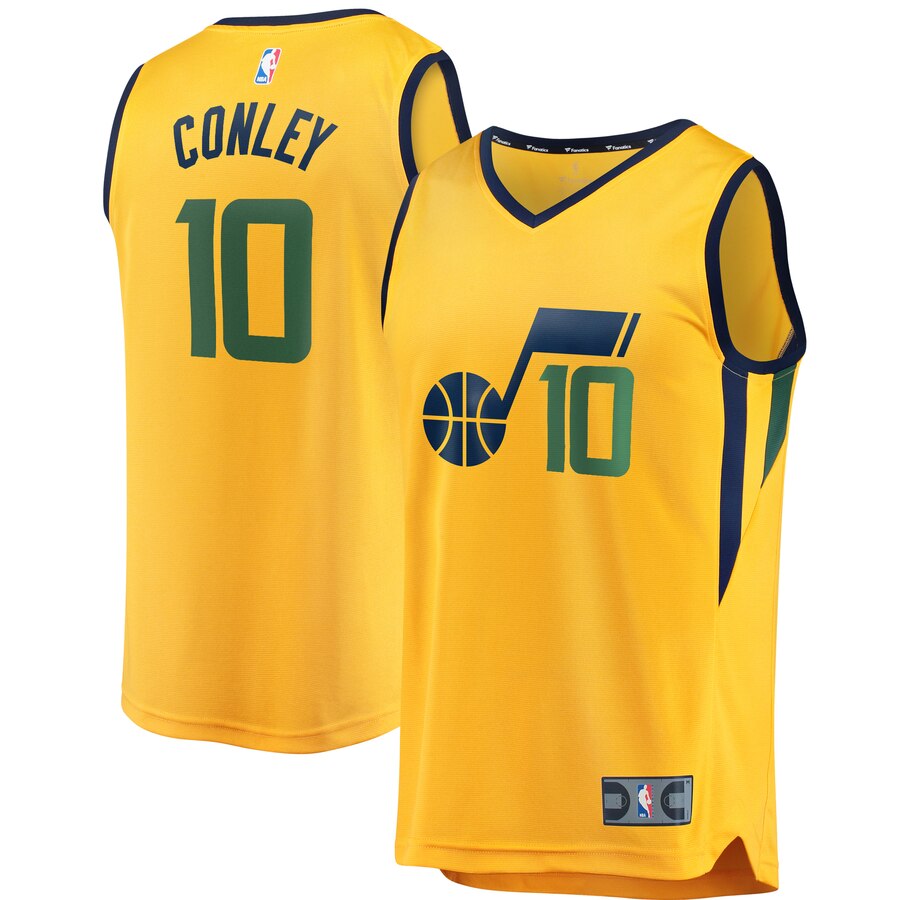 Mike Conley Utah Jazz Fanatics Branded Fast Break Replica Player Basketball Jersey - Gold - Statement Edition
