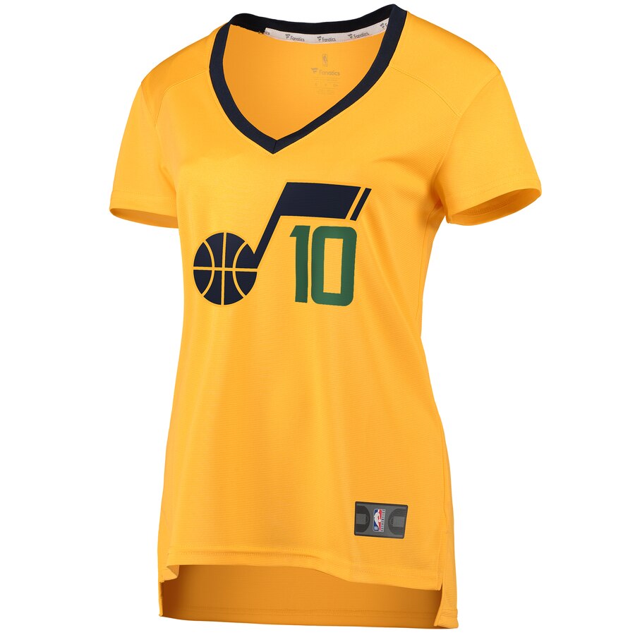 Alternative view of Mike Conley Utah Jazz Fanatics Branded Women's Gold Fast Break Replica Basketball Jersey - Statement Edition
