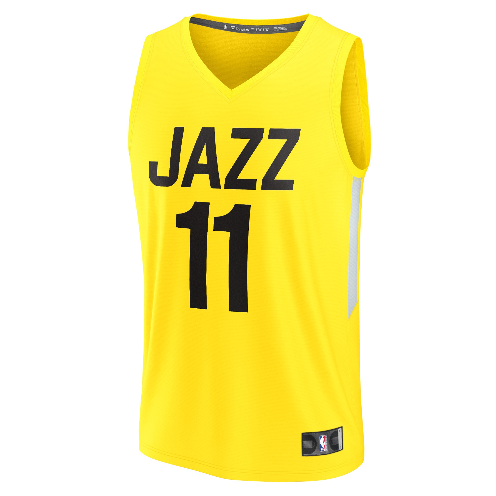 Alternative view of Mike Conley Utah Jazz Fanatics Fast Break Replica Basketball Jersey - Icon Edition - Yellow