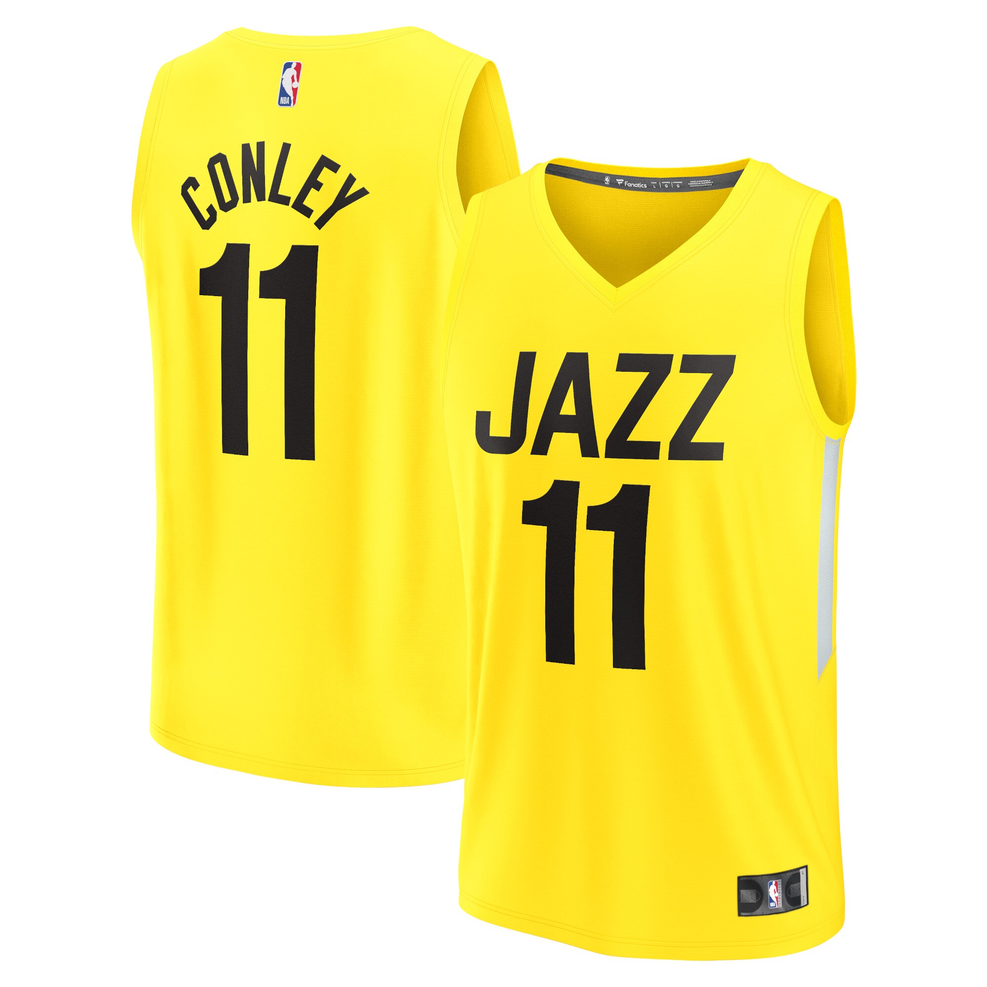 Mike Conley Utah Jazz Fanatics Fast Break Replica Basketball Jersey - Icon Edition - Yellow