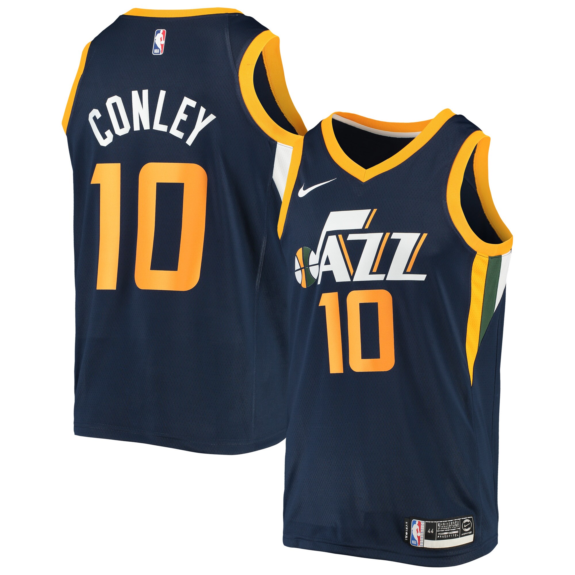 Alternative view of Mike Conley Utah Jazz Swingman Basketball Jersey – Icon Edition – Navy