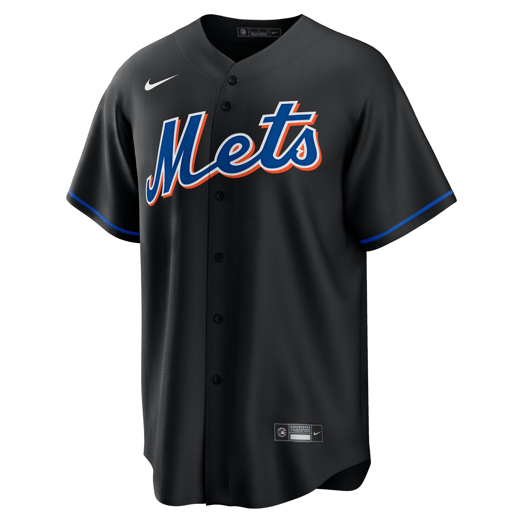 Alternative view of Mike Hampton New York Mets 2022 Alternate Replica Player Baseball Jersey – Black