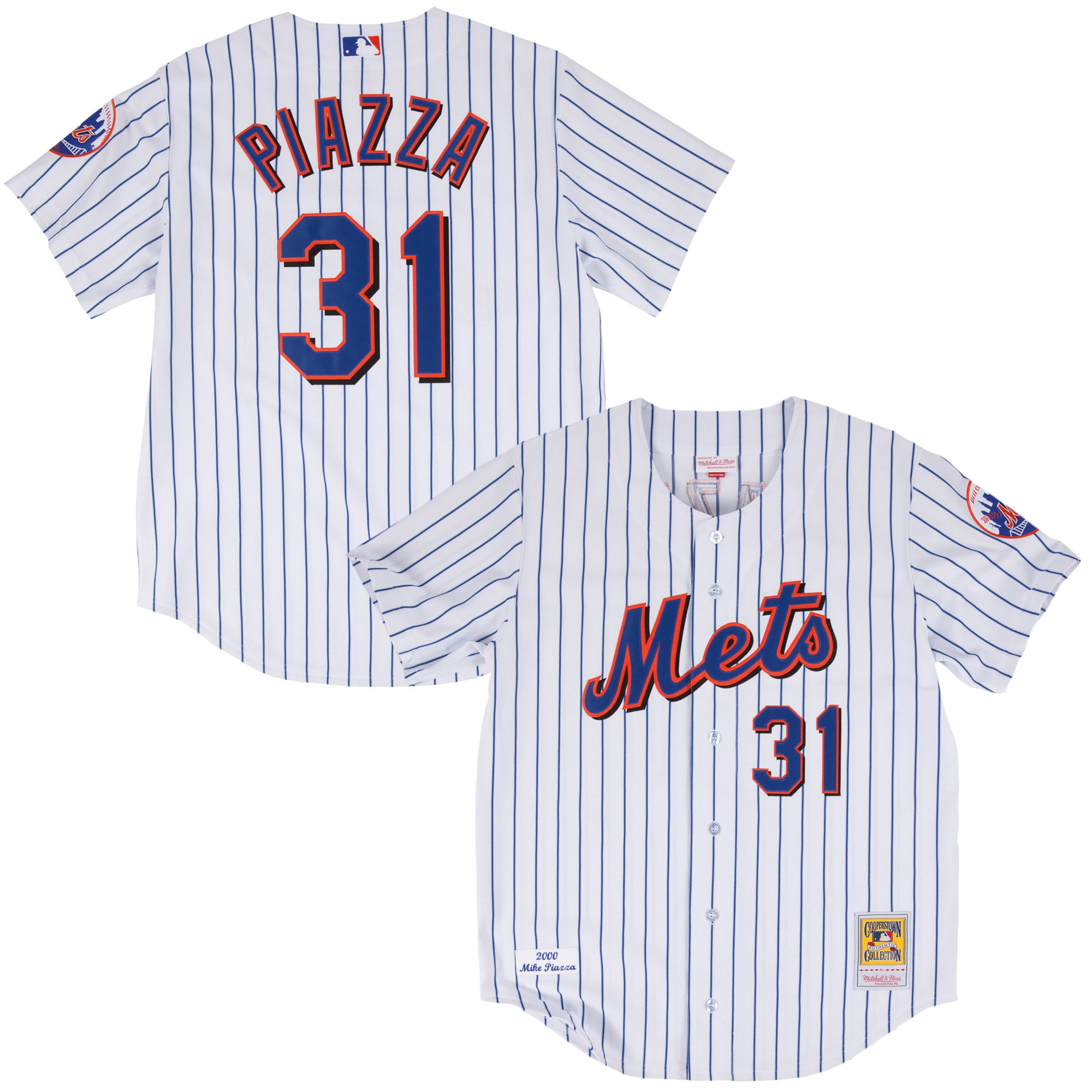 Mike Piazza 2000 New York Mets Mitchell & Ness Authentic Baseball Jersey - White