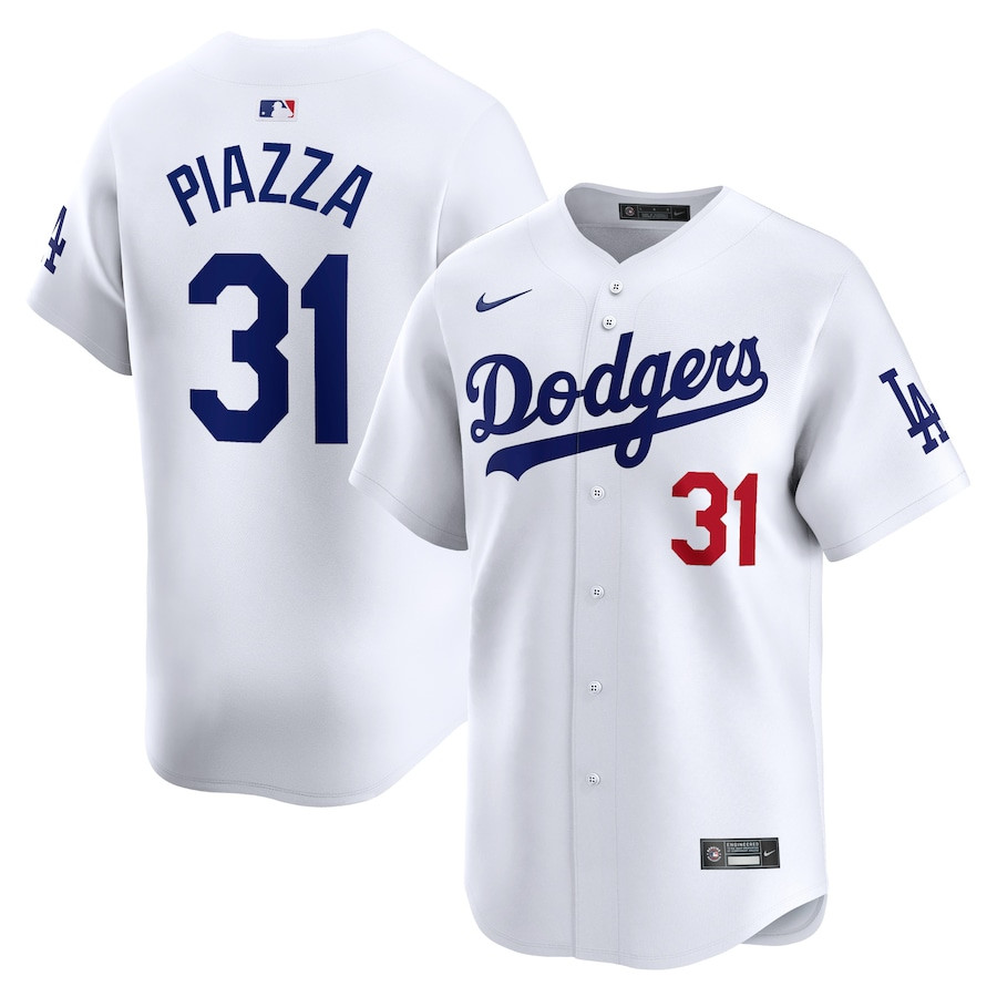Mike Piazza 31 Los Angeles Dodgers Home Limited Player Men Baseball Jersey - White 