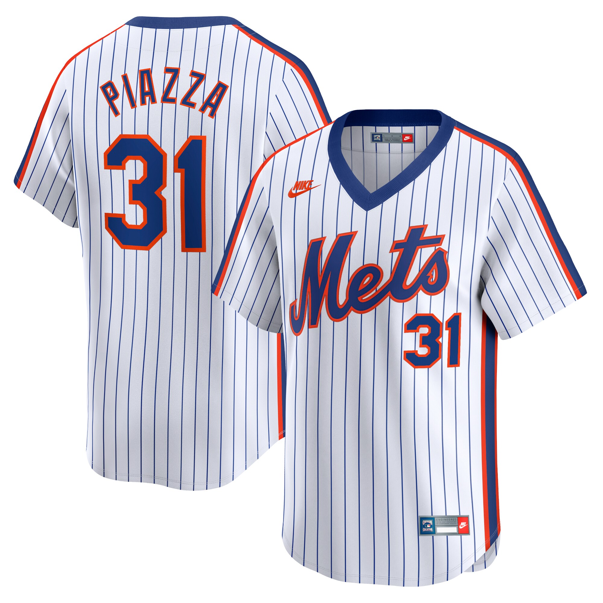 Mike Piazza New York Mets Throwback Cooperstown Limited Baseball Jersey - White