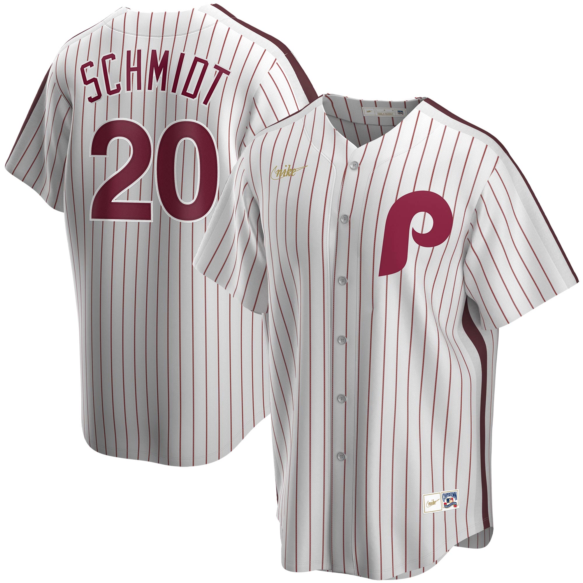 Mike Schmidt Philadelphia Phillies Home Cooperstown Collection Player Baseball Jersey - White