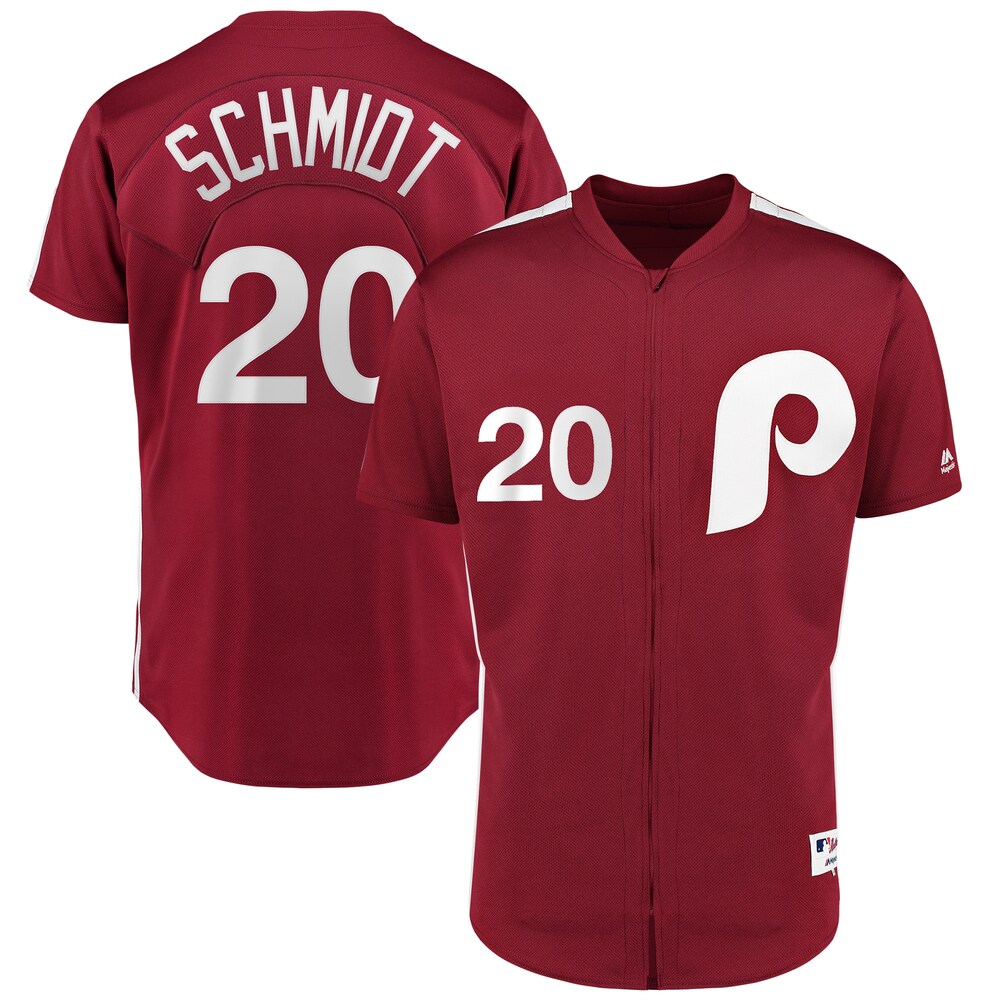 Mike Schmidt Philadelphia Phillies Majestic 1979 Saturday Night Special Player Baseball Jersey - Scarlet