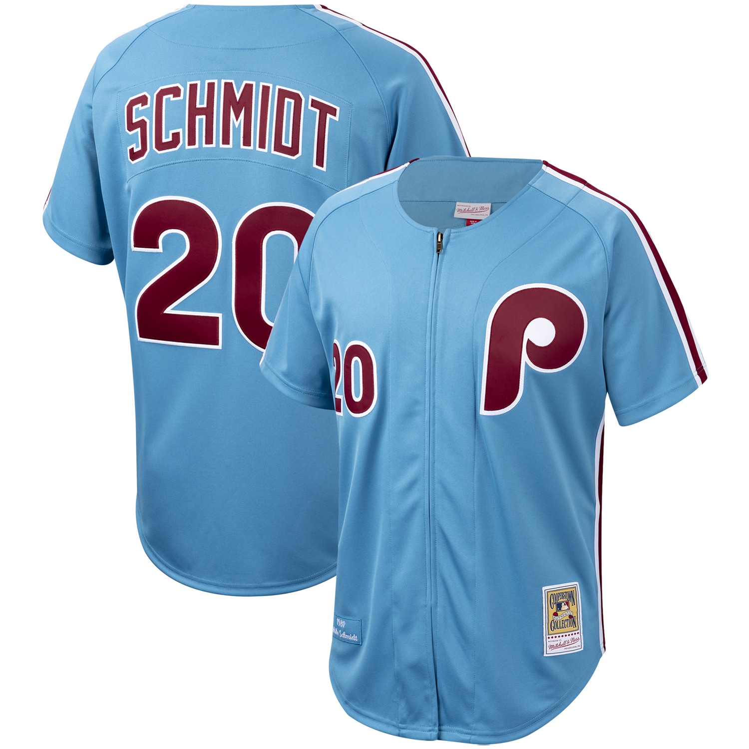 Mike Schmidt Philadelphia Phillies Mitchell & Ness Cooperstown Collection Authentic Baseball Jersey - Light Blue