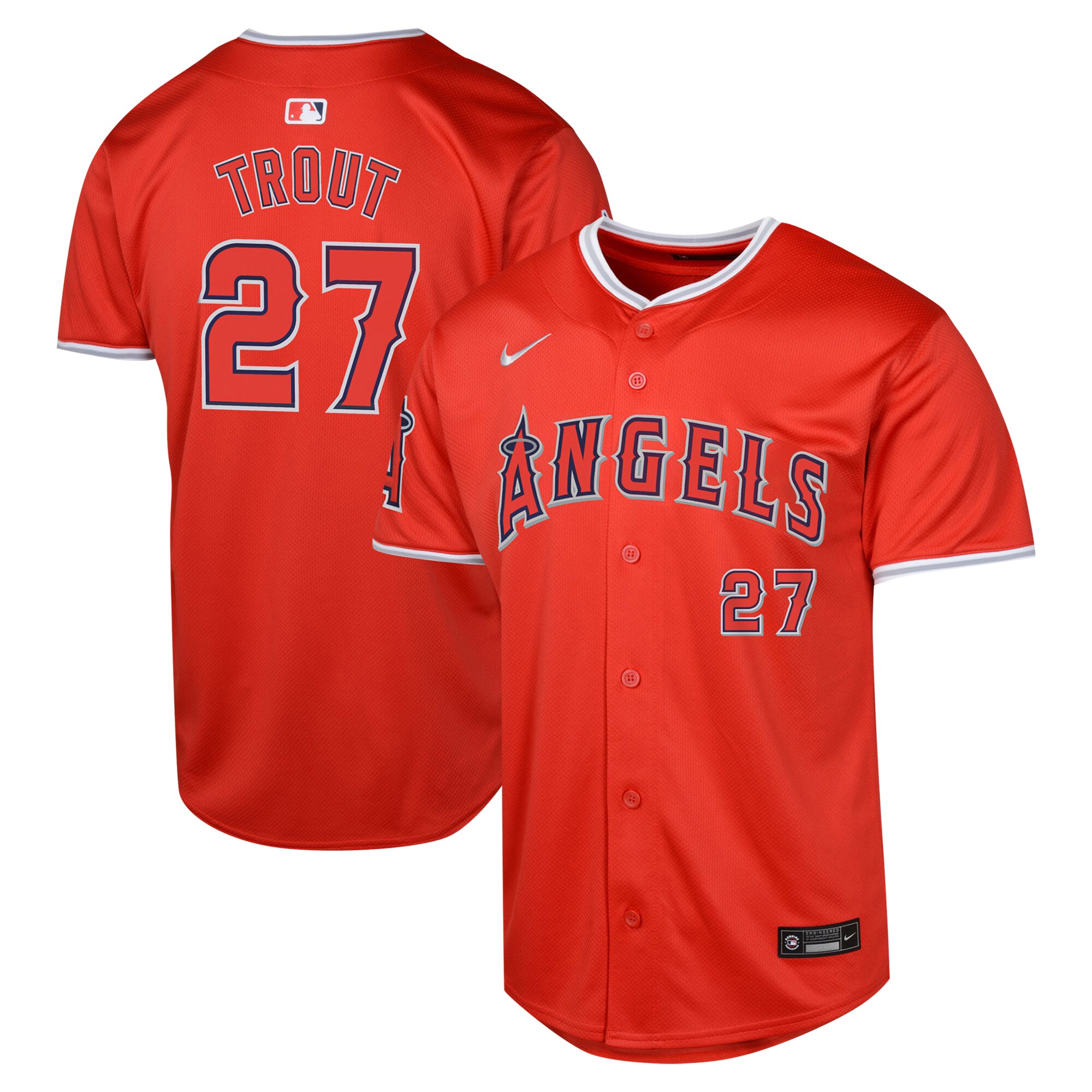 Mike Trout Los Angeles Angels Youth Alternate Limited Player Baseball Jersey - Red