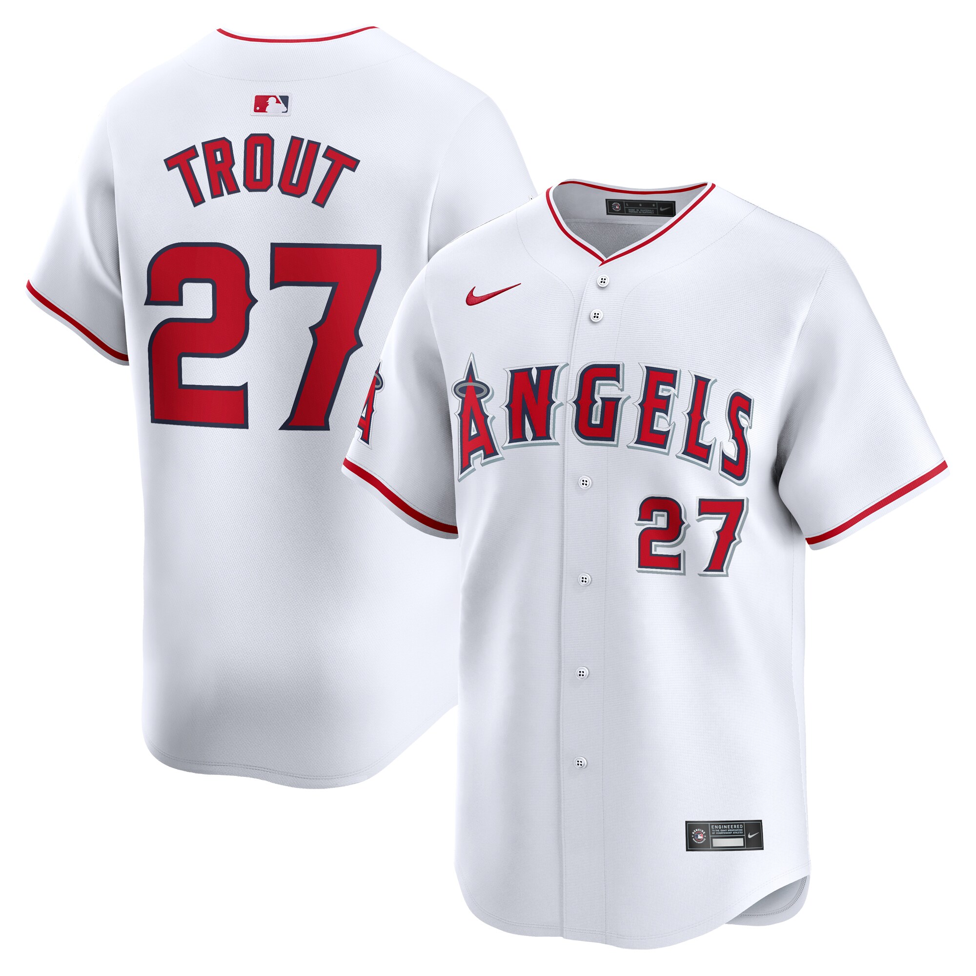 Mike Trout Los Angeles Angels Youth Home Limited Player Baseball Jersey - White