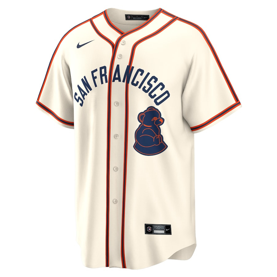 Alternative view of Mike Yastrzemski 5 San Francisco Giants 2024 Rickwood Classic Player Men Baseball Jersey - Cream 