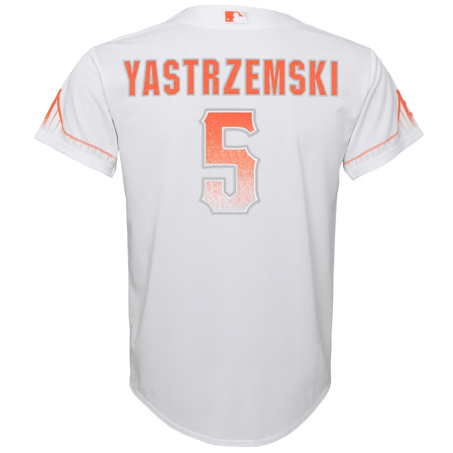 Alternative view of Mike Yastrzemski 5 San Francisco Giants Youth City Connect Baseball Jersey - White 