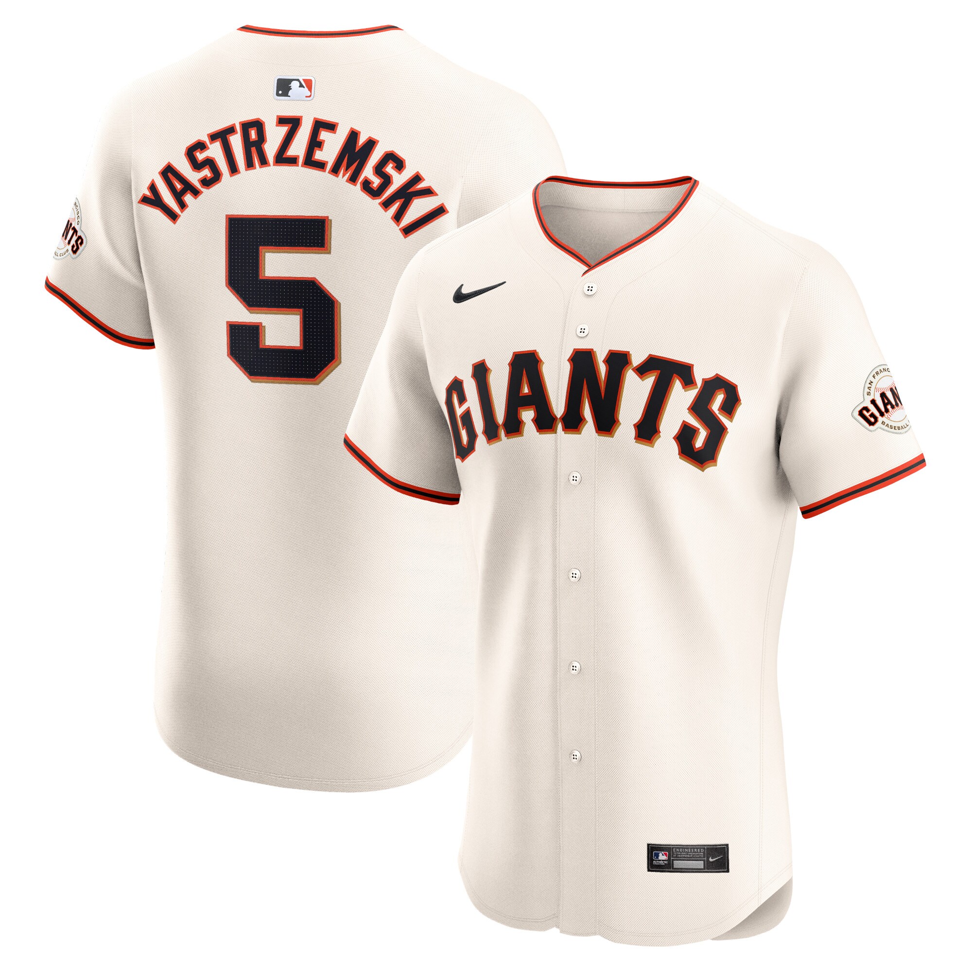 Mike Yastrzemski San Francisco Giants Home Elite Player Baseball Jersey - Cream