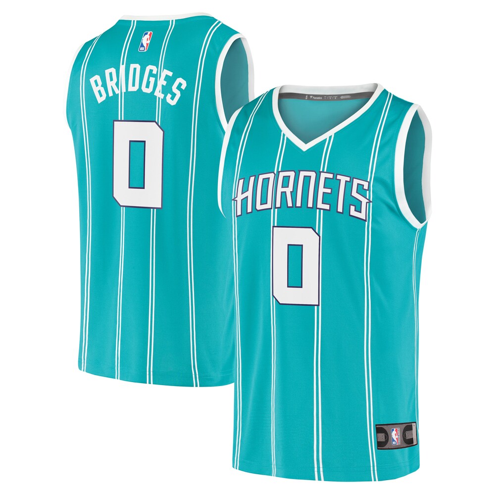 Miles Bridges Charlotte Hornets 2020/21 Fast Break Replica Basketball Jersey Teal - Icon Edition